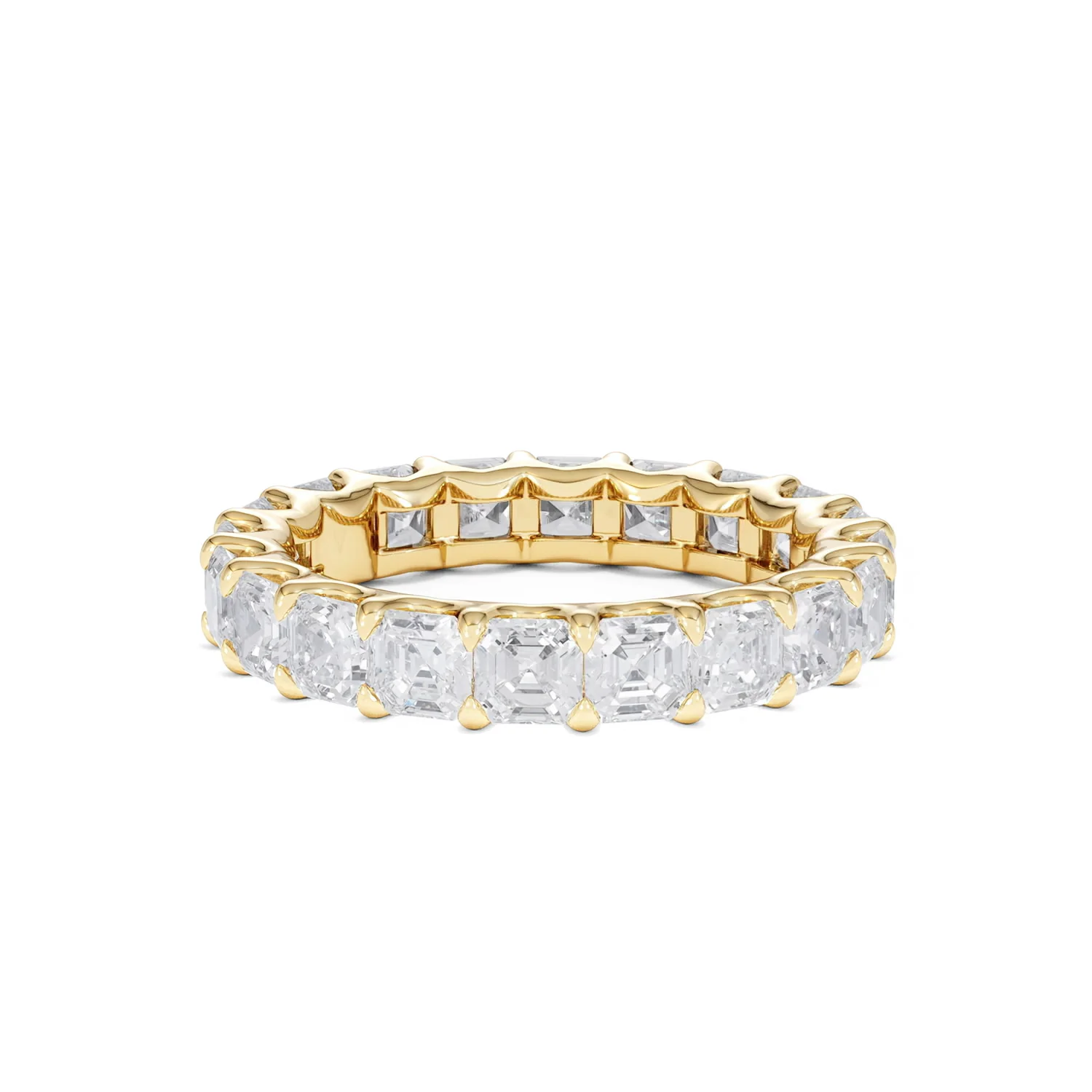 Elisa Diamond Eternity Ring Asscher Cut 5.72ct VVs 18K Gold Size J-N - Image 59