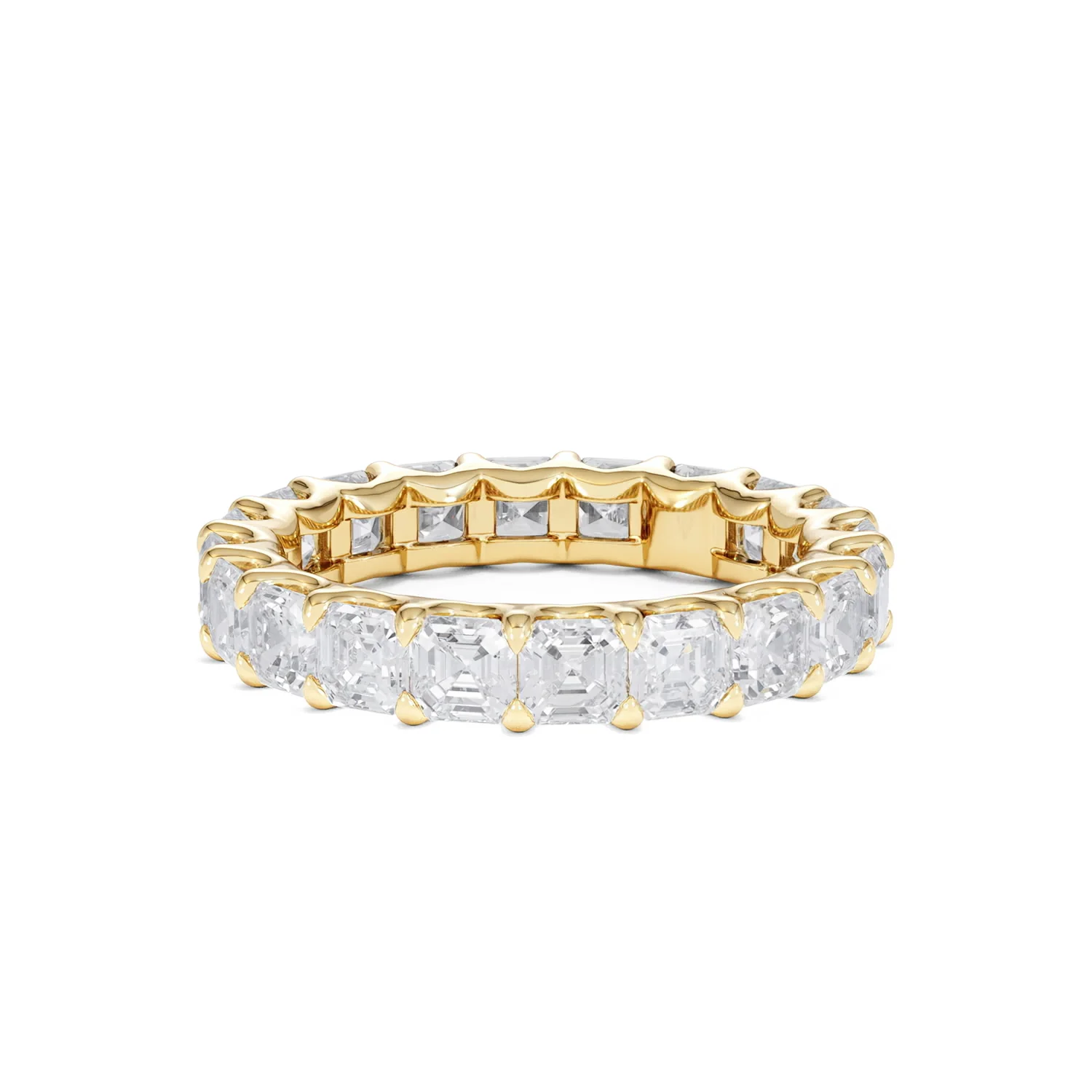 Elisa Diamond Eternity Ring Asscher Cut 6.51ct VVs 18K Gold Size J-N - Image 41