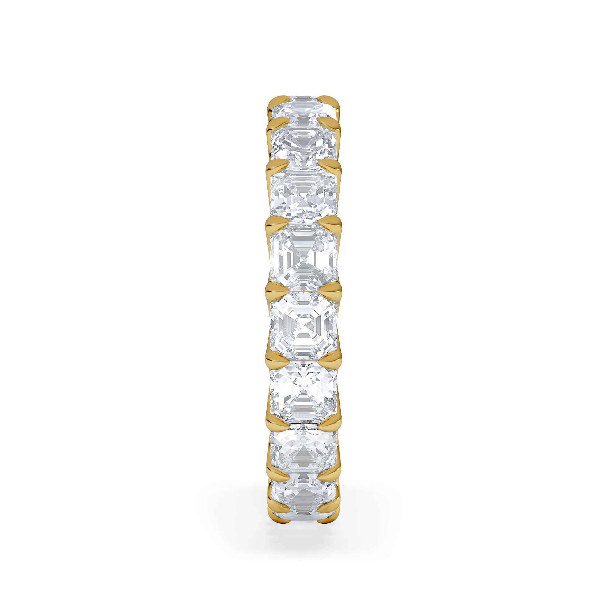 Elisa Diamond Eternity Ring Asscher Cut 6.51ct VVs 18K Gold Size J-N - Image 5