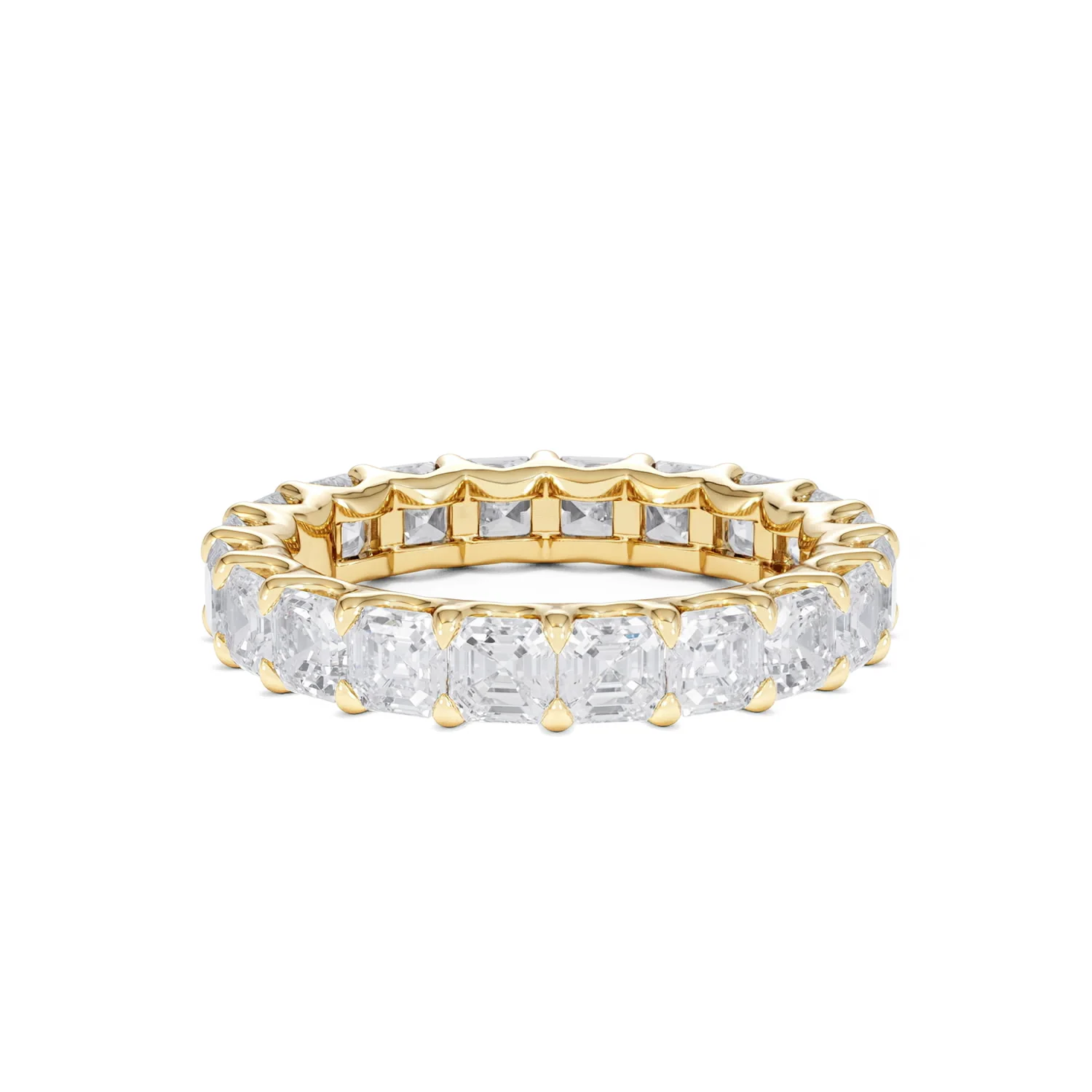 Elisa Diamond Eternity Ring Asscher Cut 6.51ct VVs 18K Gold Size J-N - Image 62