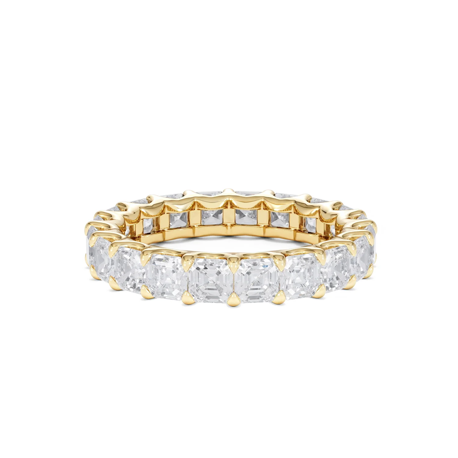 Elisa Diamond Eternity Ring Asscher Cut 6.51ct VVs 18K Gold Size J-N - Image 70