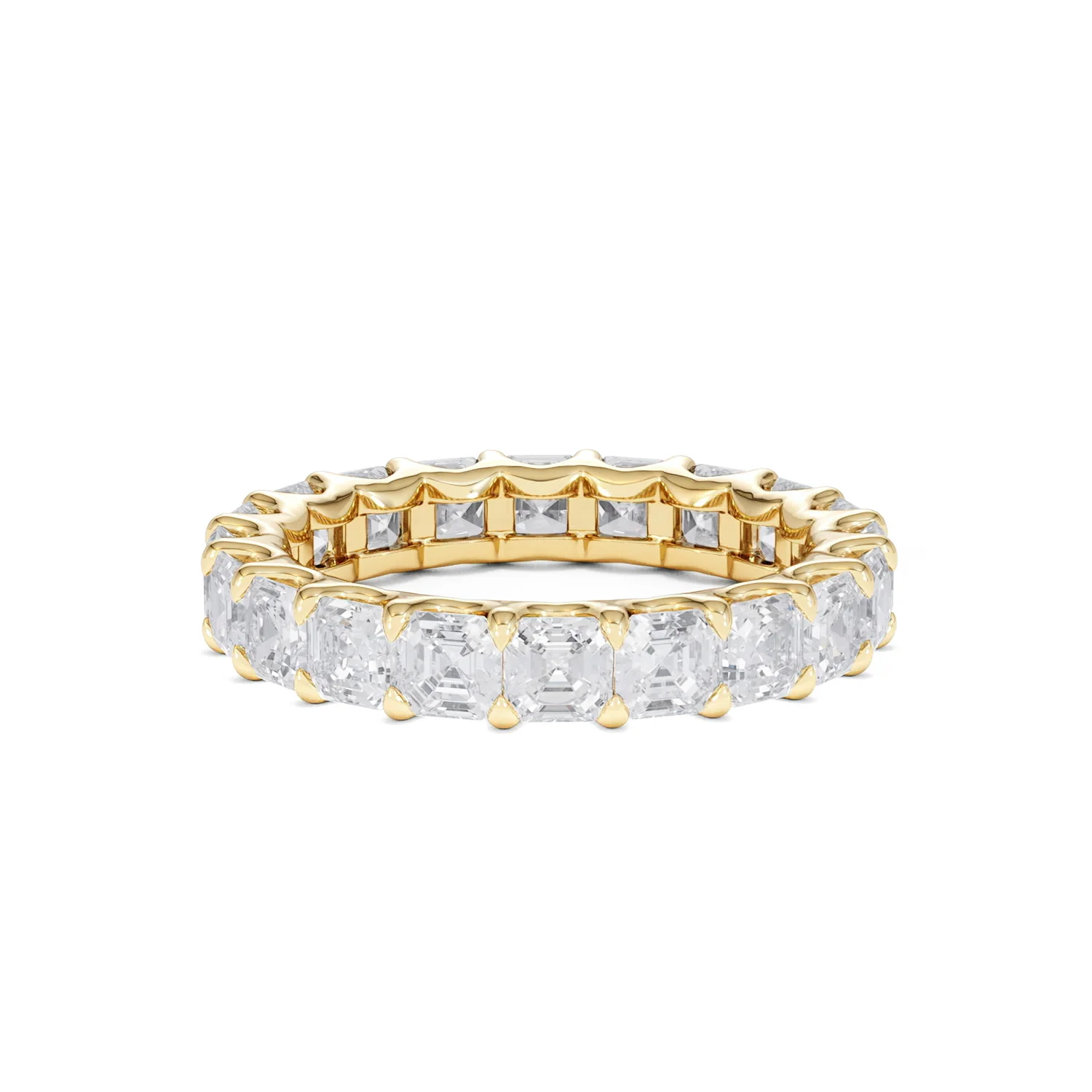 Elisa Diamond Eternity Ring Asscher Cut 6.51ct VVs 18K Gold Size J-N - Image 80
