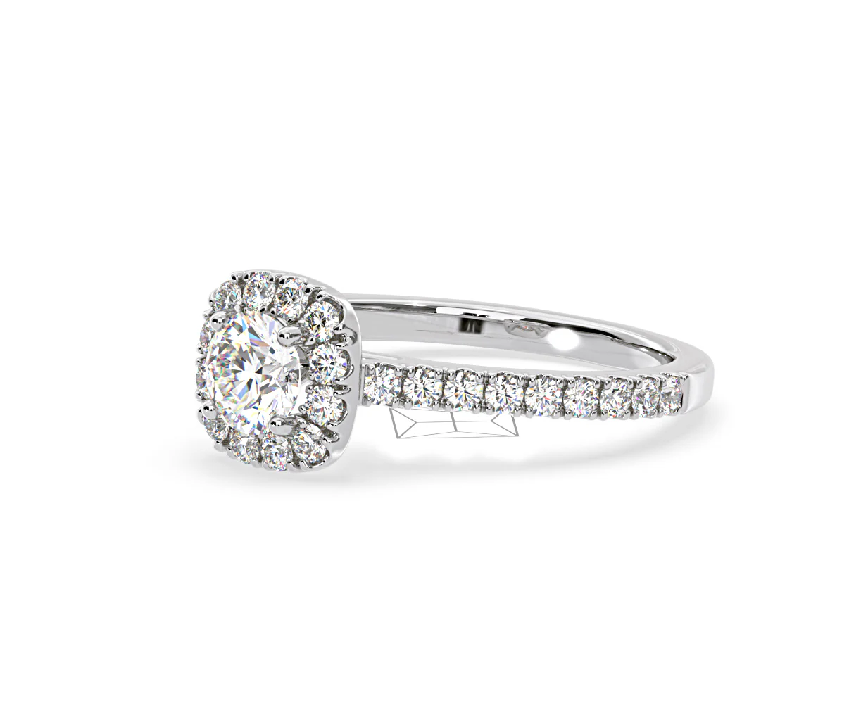 Elizabeth Diamond Halo Engagement Ring 18K White Gold 1.00ct G/SI2 - Image 17