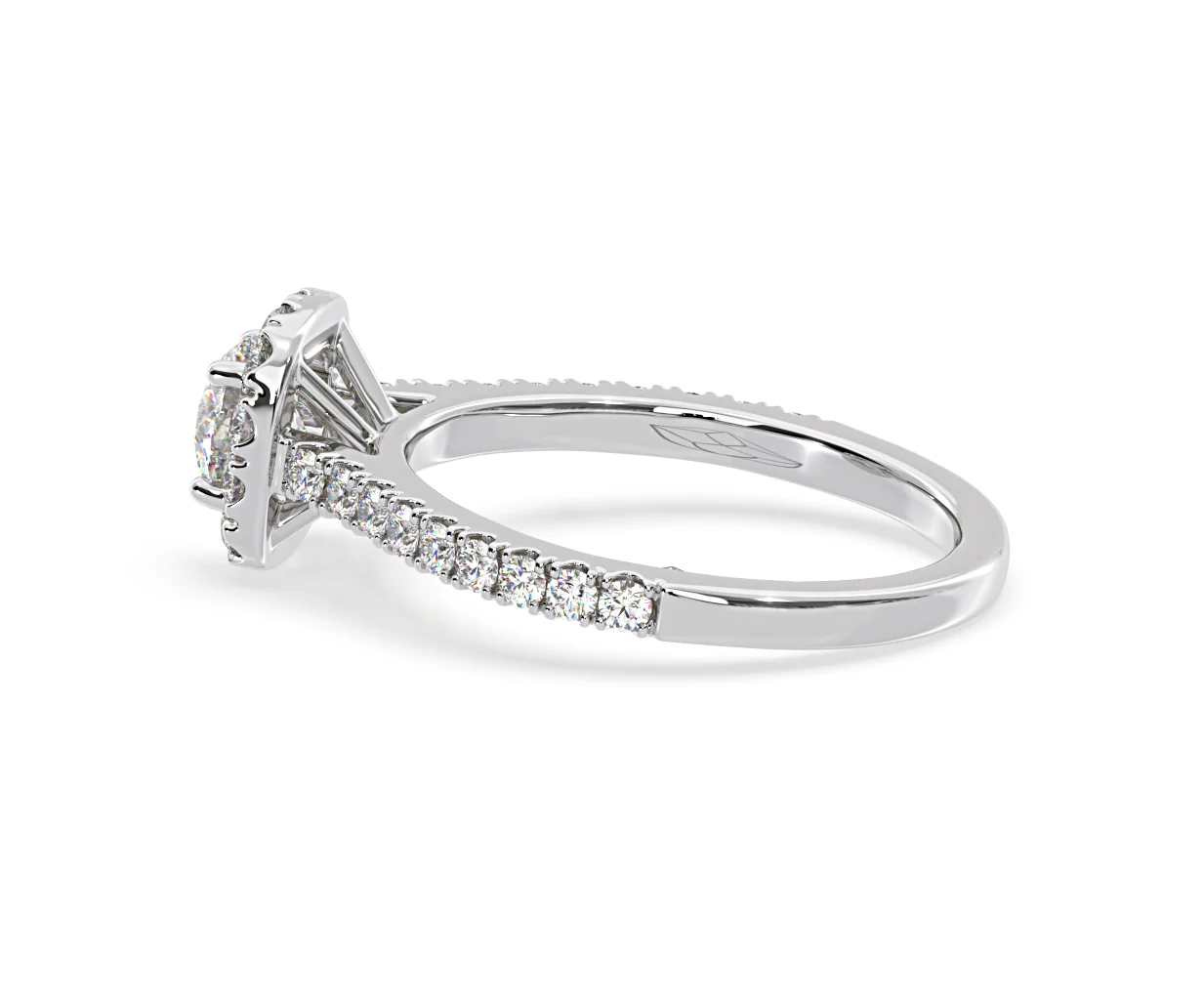 Elizabeth Diamond Halo Engagement Ring 18K White Gold 1.00ct G/VS2 - Image 31
