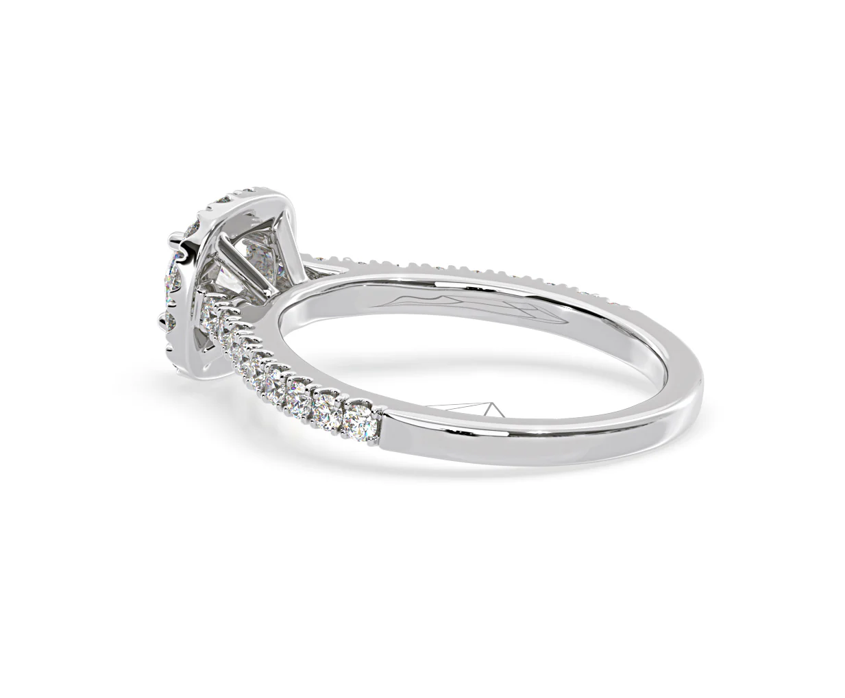 Elizabeth Diamond Halo Engagement Ring 18K White Gold 1.00ct G/VS2 - Image 35