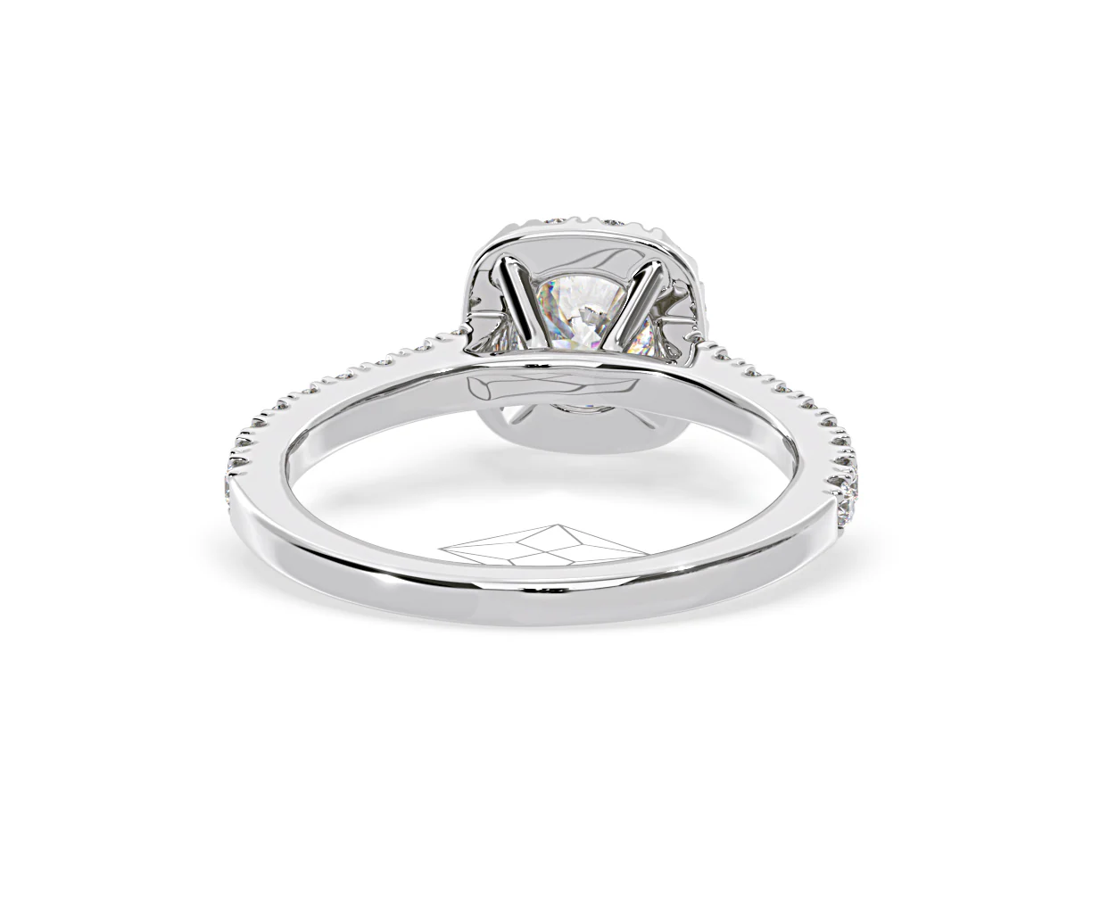 Elizabeth Diamond Halo Engagement Ring 18K White Gold 1.00ct G/VS2 - Image 49