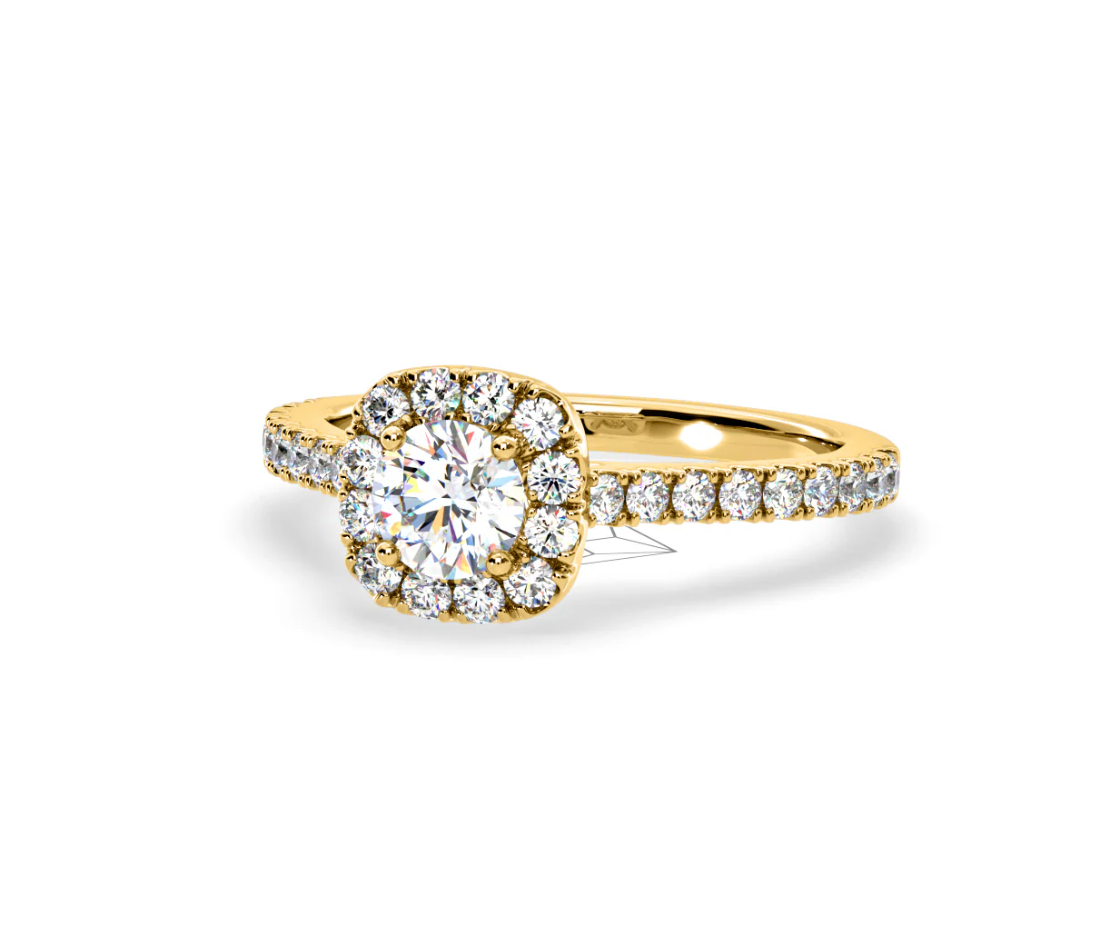 Elizabeth Diamond Halo Engagement Ring in 18K Gold 1.00ct G/SI2 - Image 11