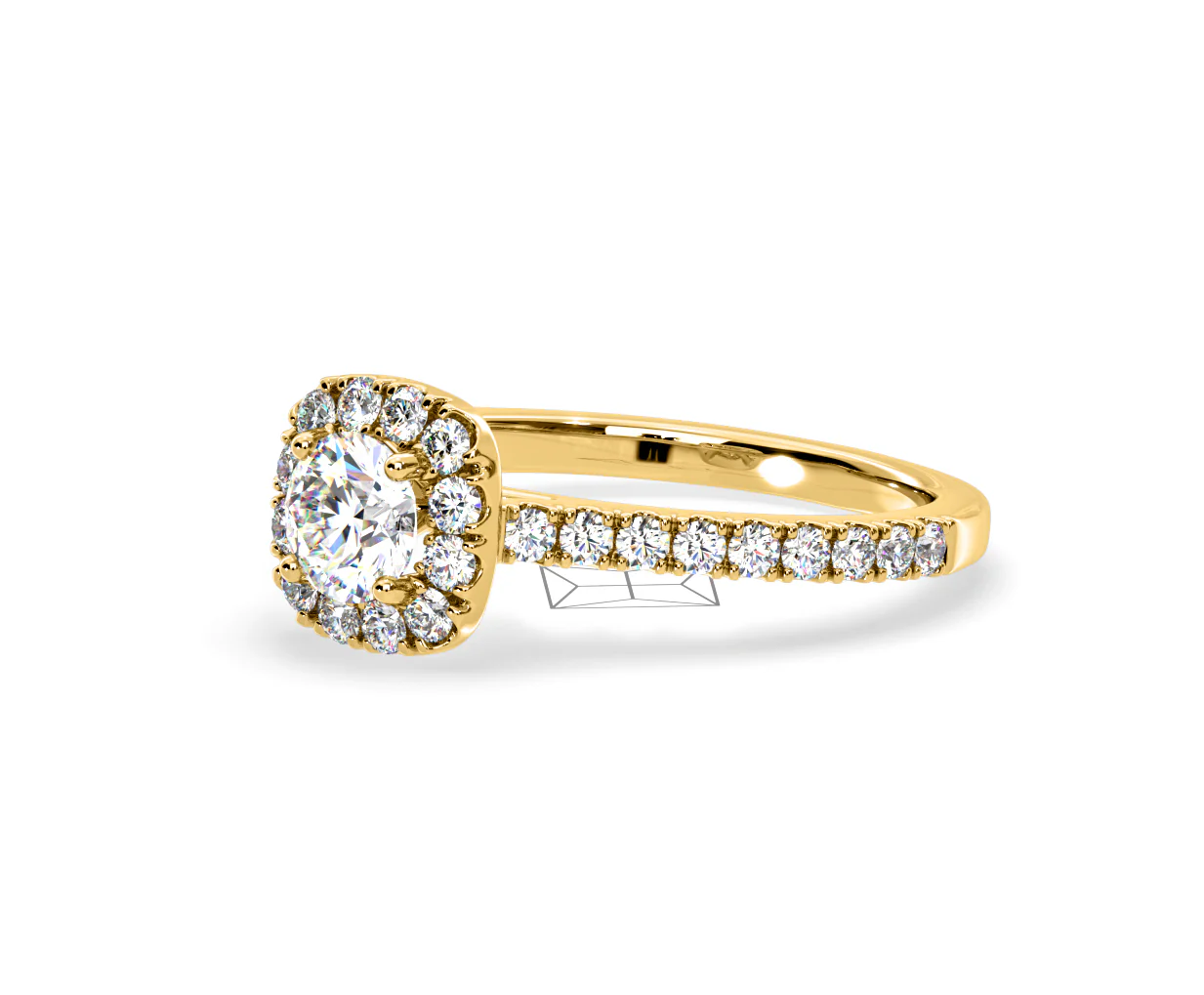 Elizabeth Diamond Halo Engagement Ring in 18K Gold 1.00ct G/SI2 - Image 16