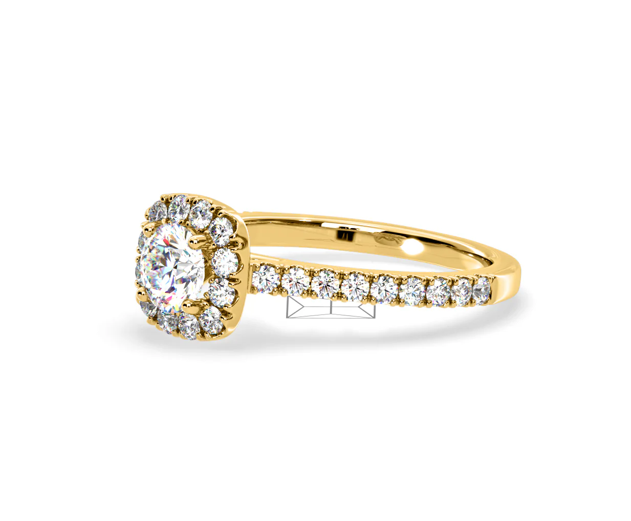 Elizabeth Diamond Halo Engagement Ring in 18K Gold 1.00ct G/SI2 - Image 17