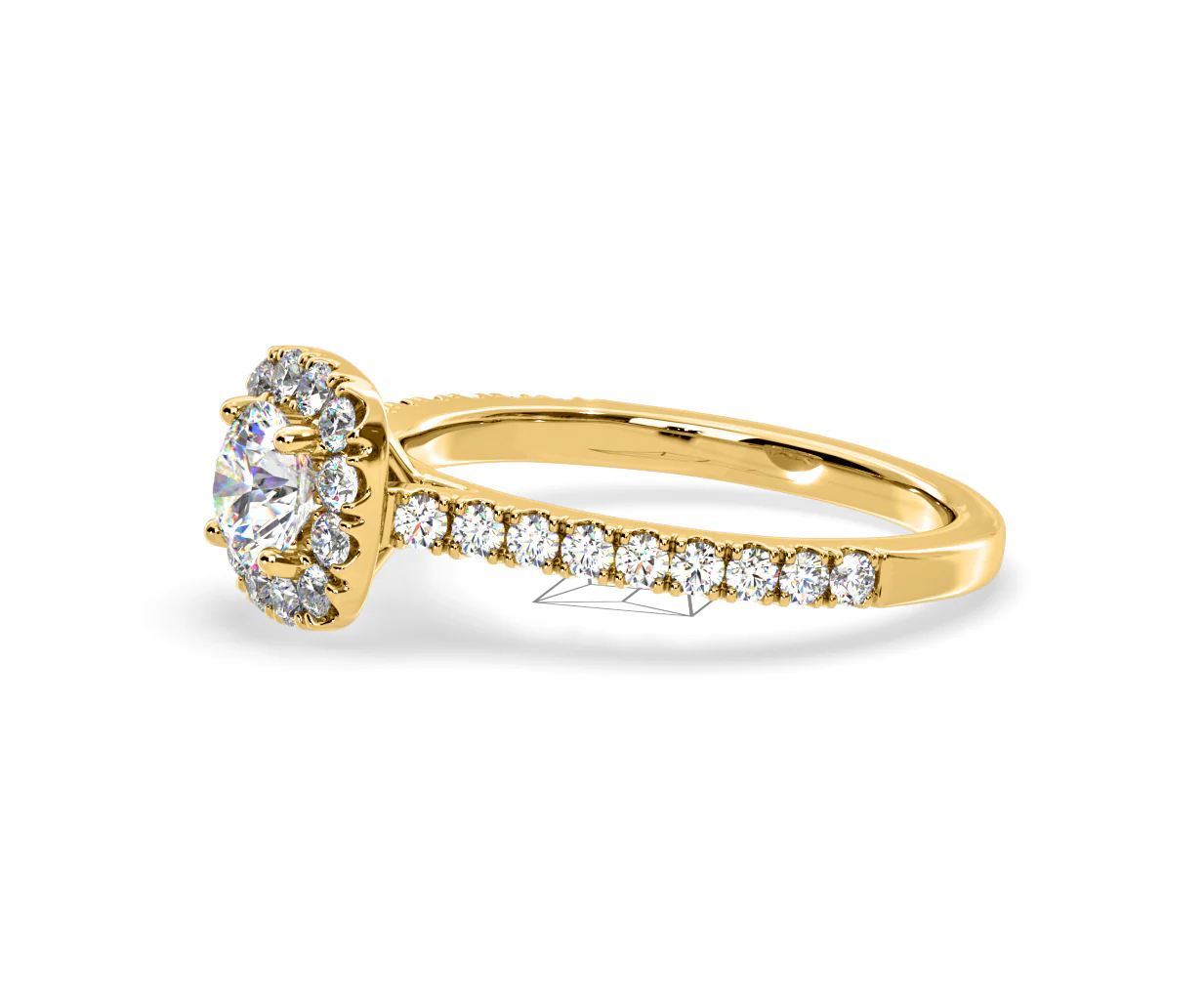 Elizabeth Diamond Halo Engagement Ring in 18K Gold 1.00ct G/SI2 - Image 21