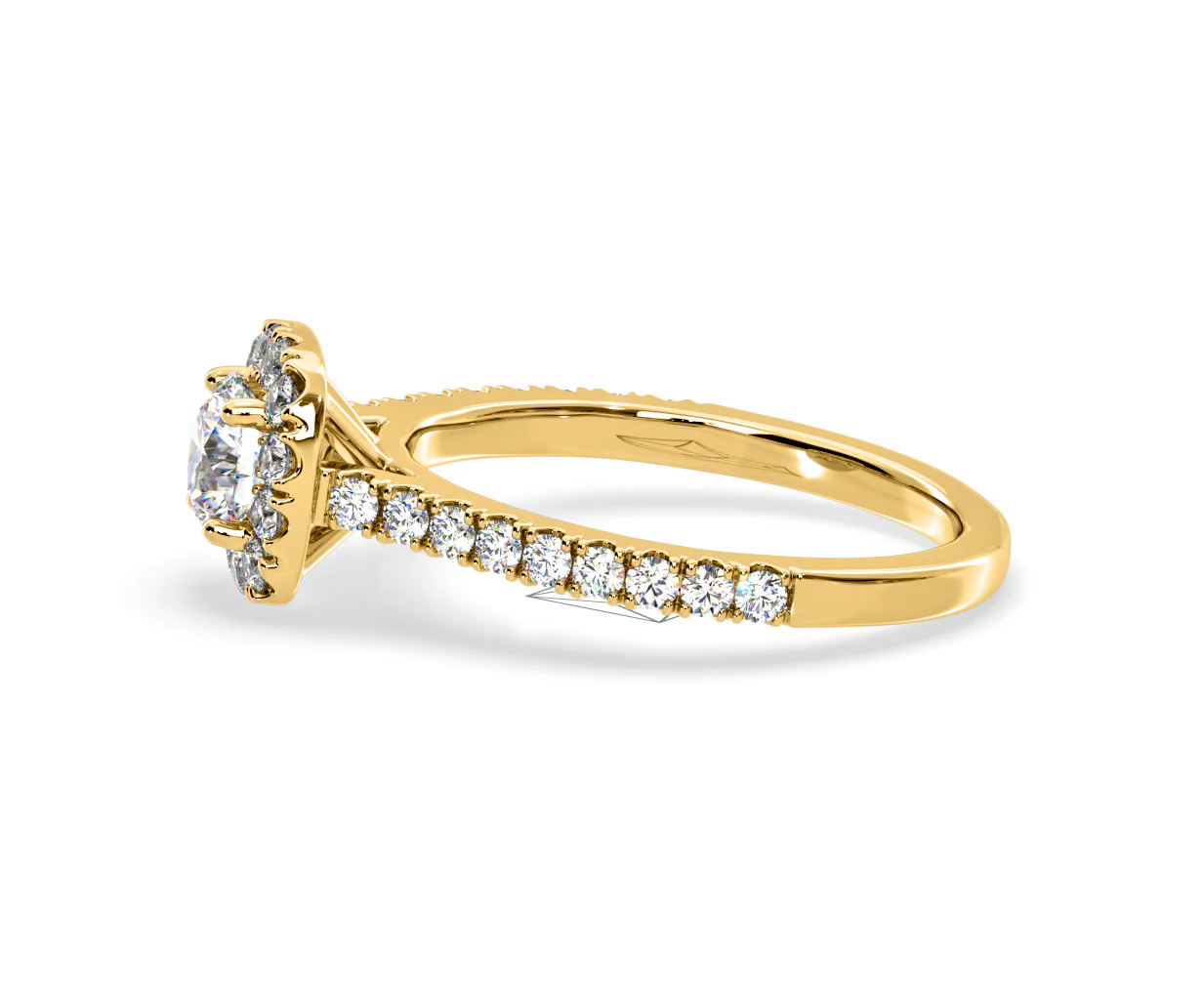 Elizabeth Diamond Halo Engagement Ring in 18K Gold 1.00ct G/SI2 - Image 25