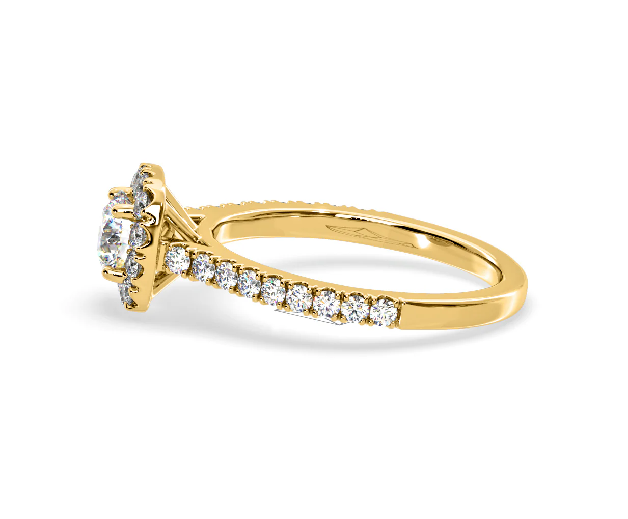 Elizabeth Diamond Halo Engagement Ring in 18K Gold 1.00ct G/SI2 - Image 26