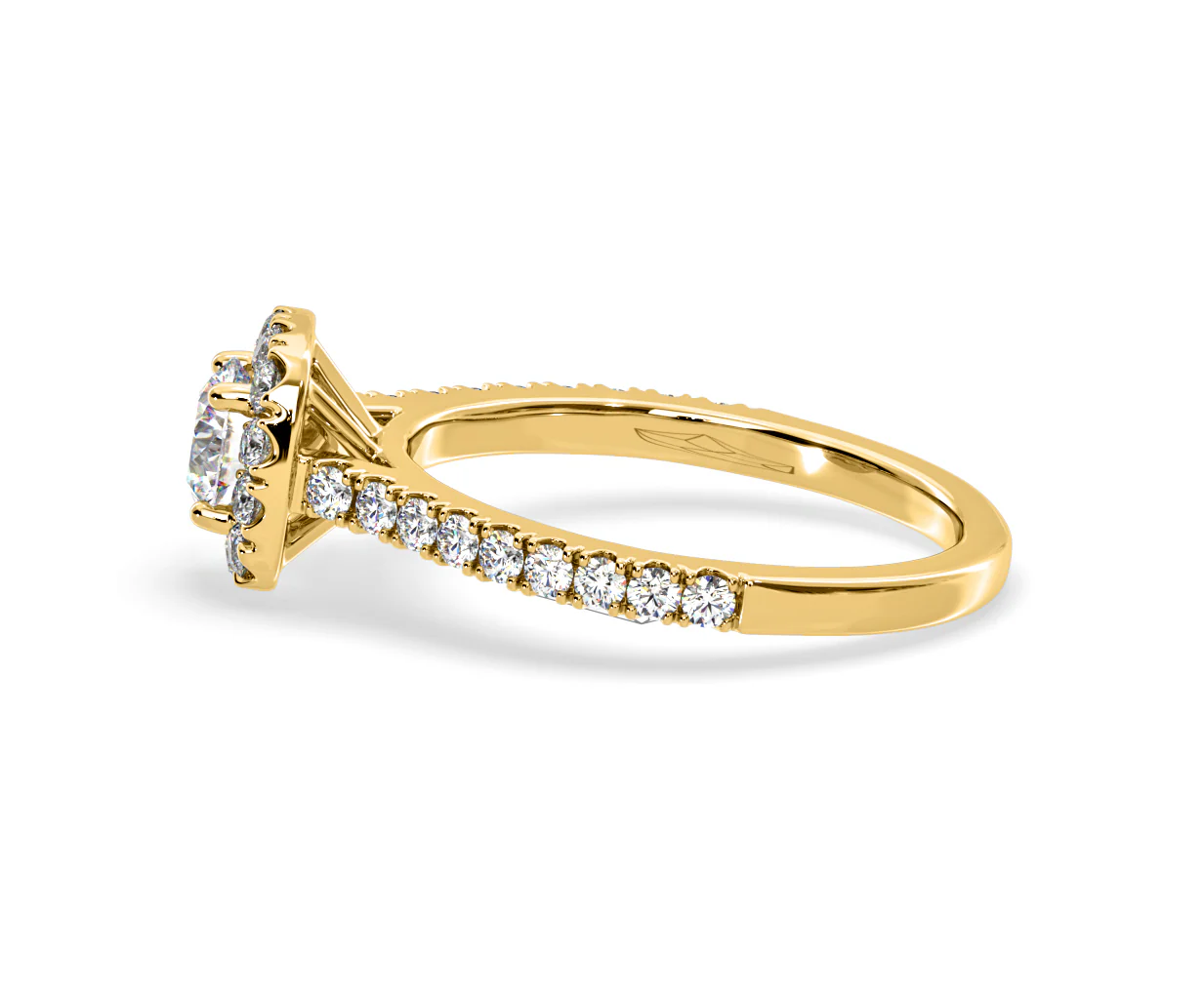 Elizabeth Diamond Halo Engagement Ring in 18K Gold 1.00ct G/SI2 - Image 27