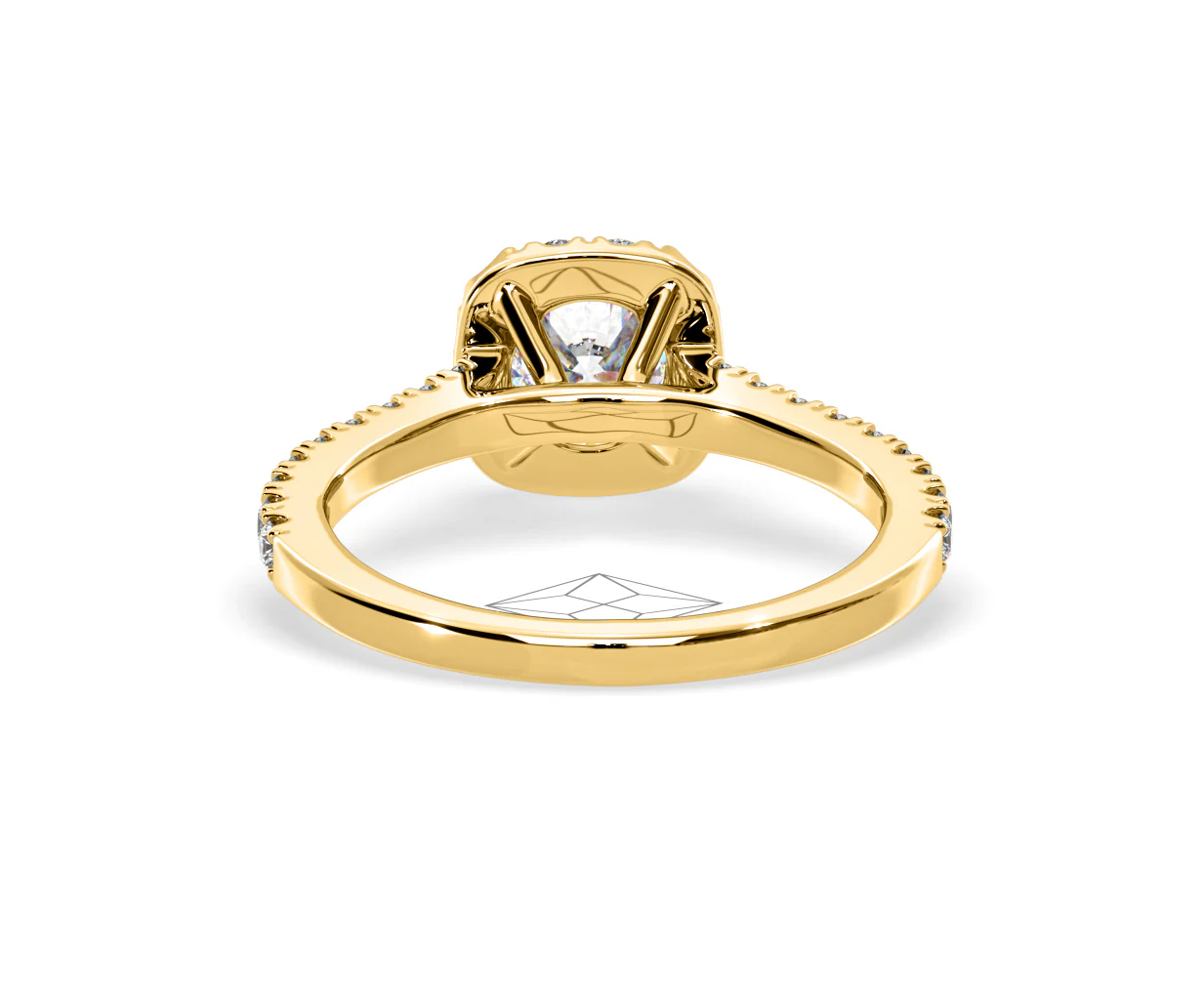 Elizabeth Diamond Halo Engagement Ring in 18K Gold 1.00ct G/SI2 - Image 46