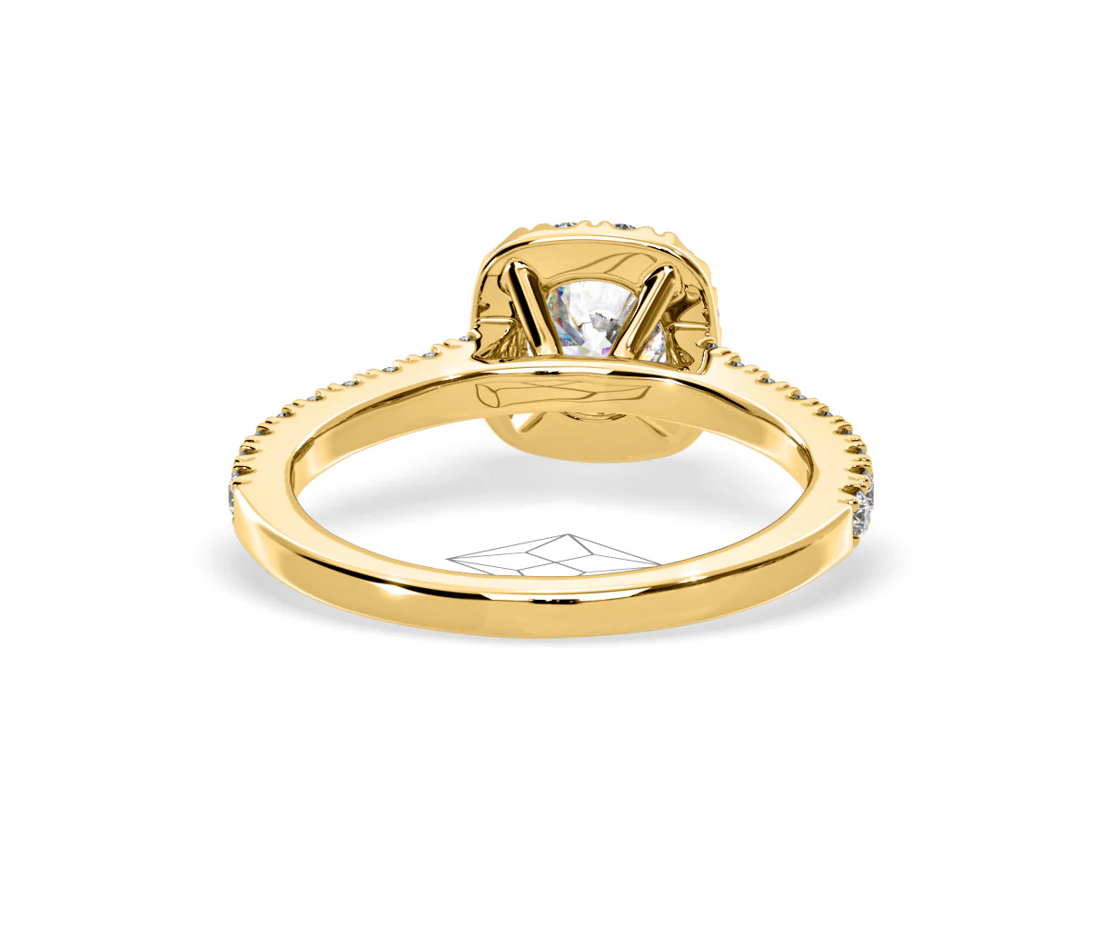Elizabeth Diamond Halo Engagement Ring in 18K Gold 1.00ct G/SI2 - Image 48