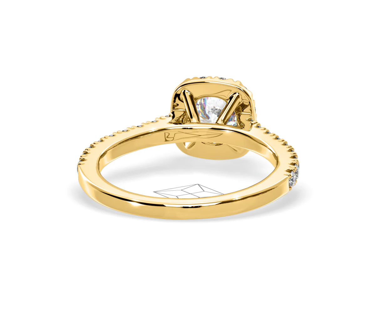Elizabeth Diamond Halo Engagement Ring in 18K Gold 1.00ct G/SI2 - Image 49