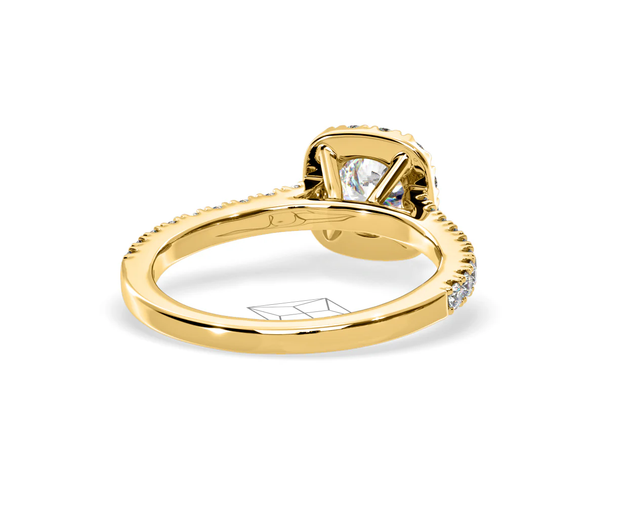 Elizabeth Diamond Halo Engagement Ring in 18K Gold 1.00ct G/SI2 - Image 51