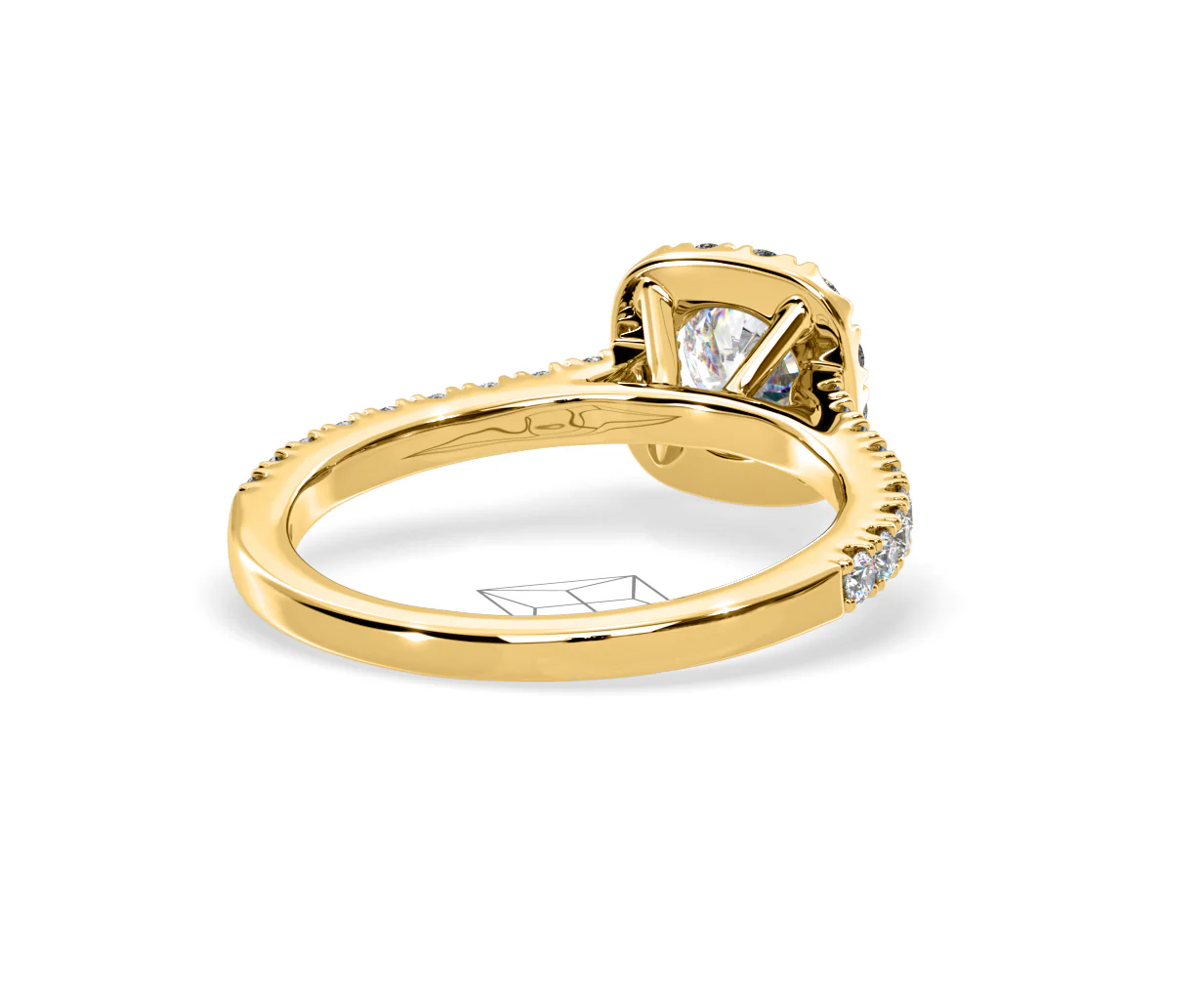 Elizabeth Diamond Halo Engagement Ring in 18K Gold 1.00ct G/SI2 - Image 52