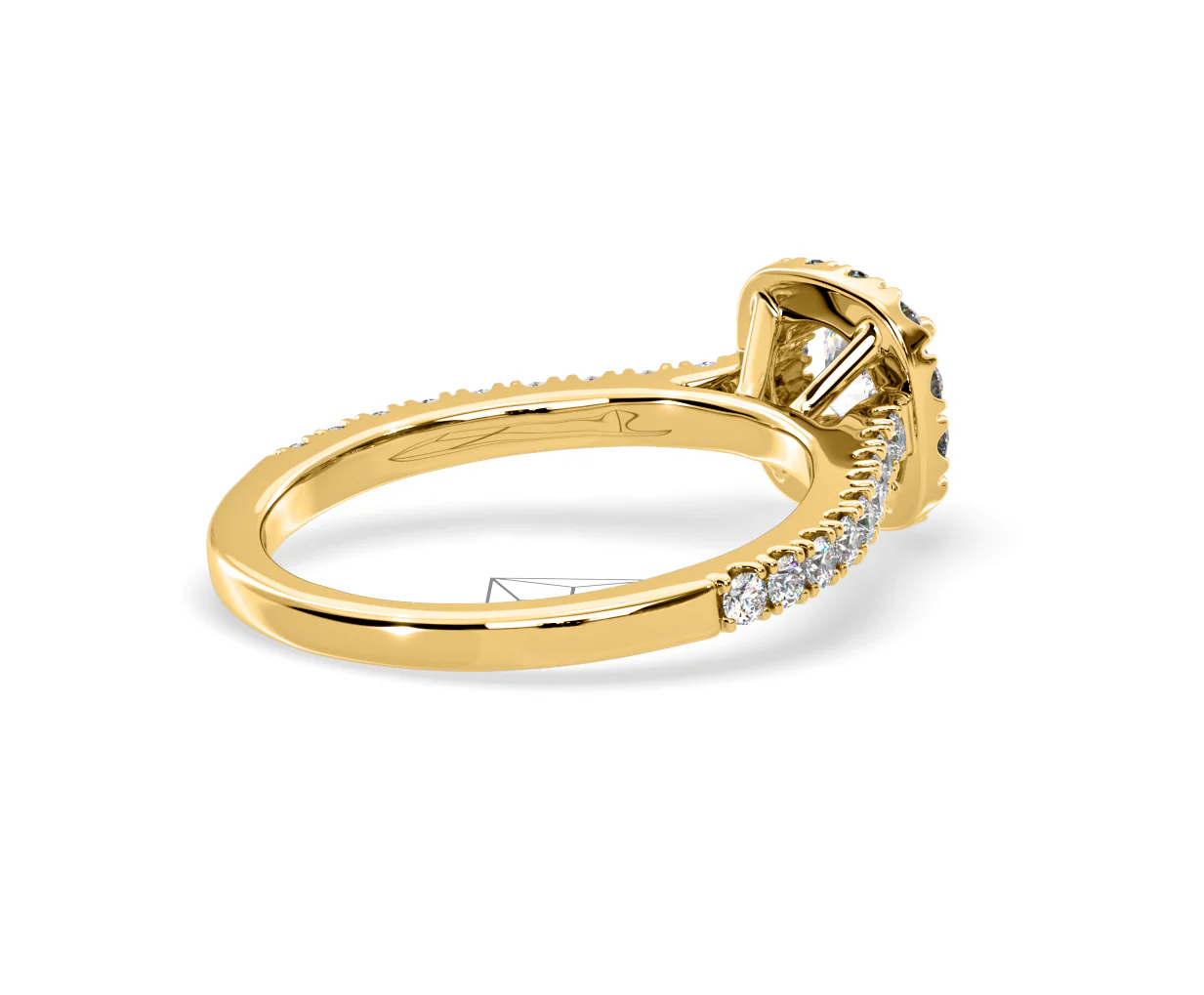Elizabeth Diamond Halo Engagement Ring in 18K Gold 1.00ct G/SI2 - Image 57