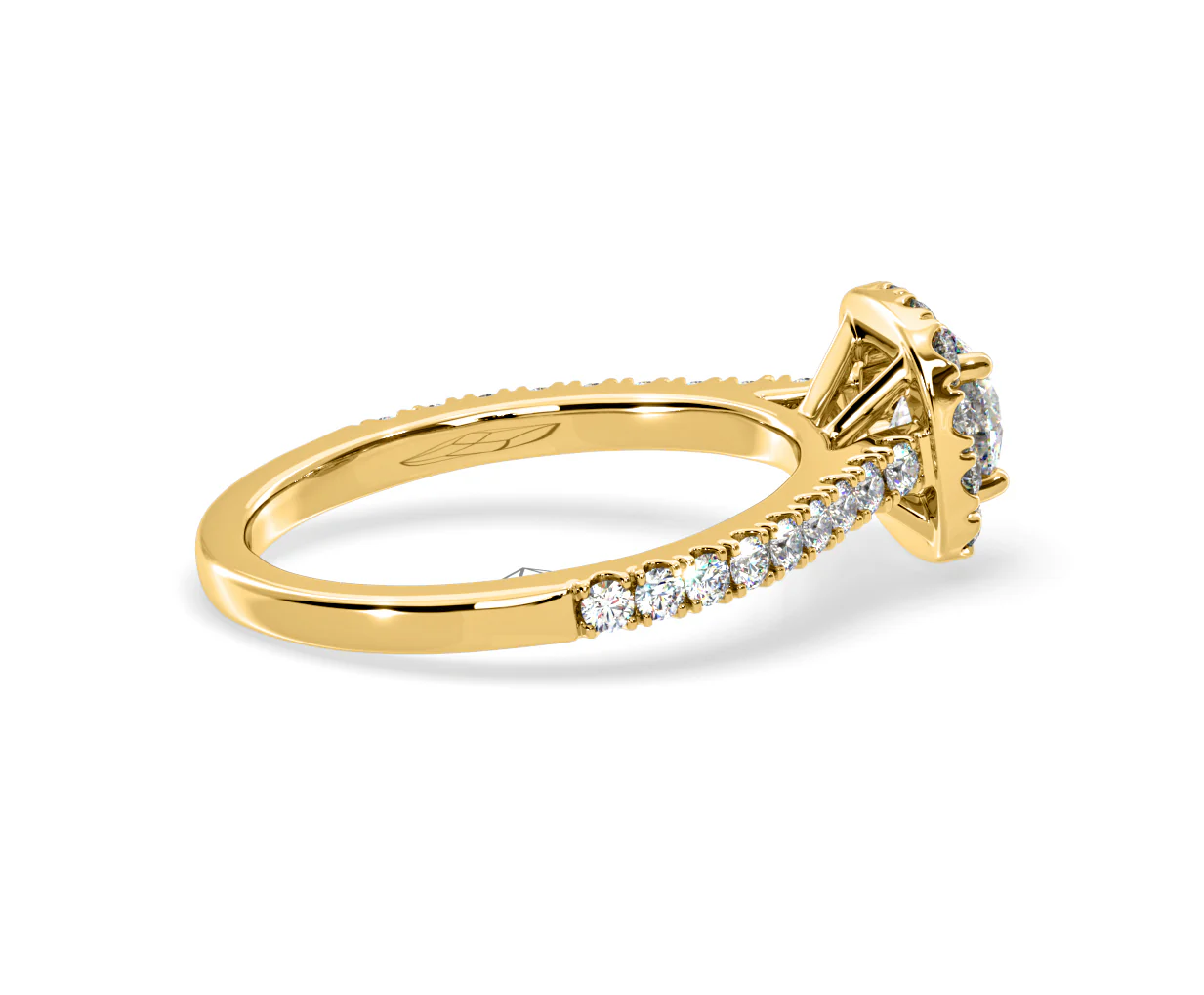 Elizabeth Diamond Halo Engagement Ring in 18K Gold 1.00ct G/SI2 - Image 62