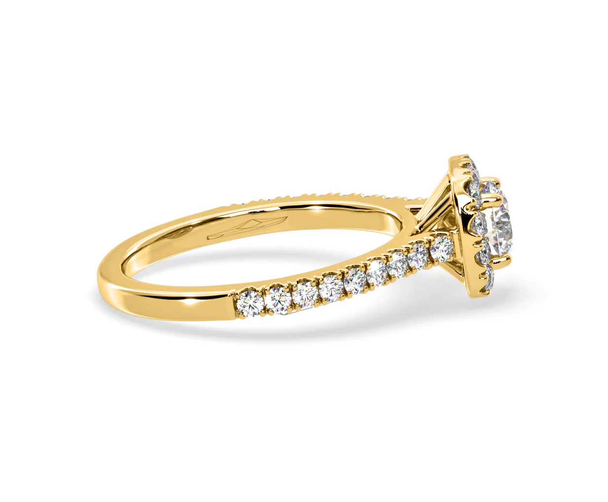 Elizabeth Diamond Halo Engagement Ring in 18K Gold 1.00ct G/SI2 - Image 66