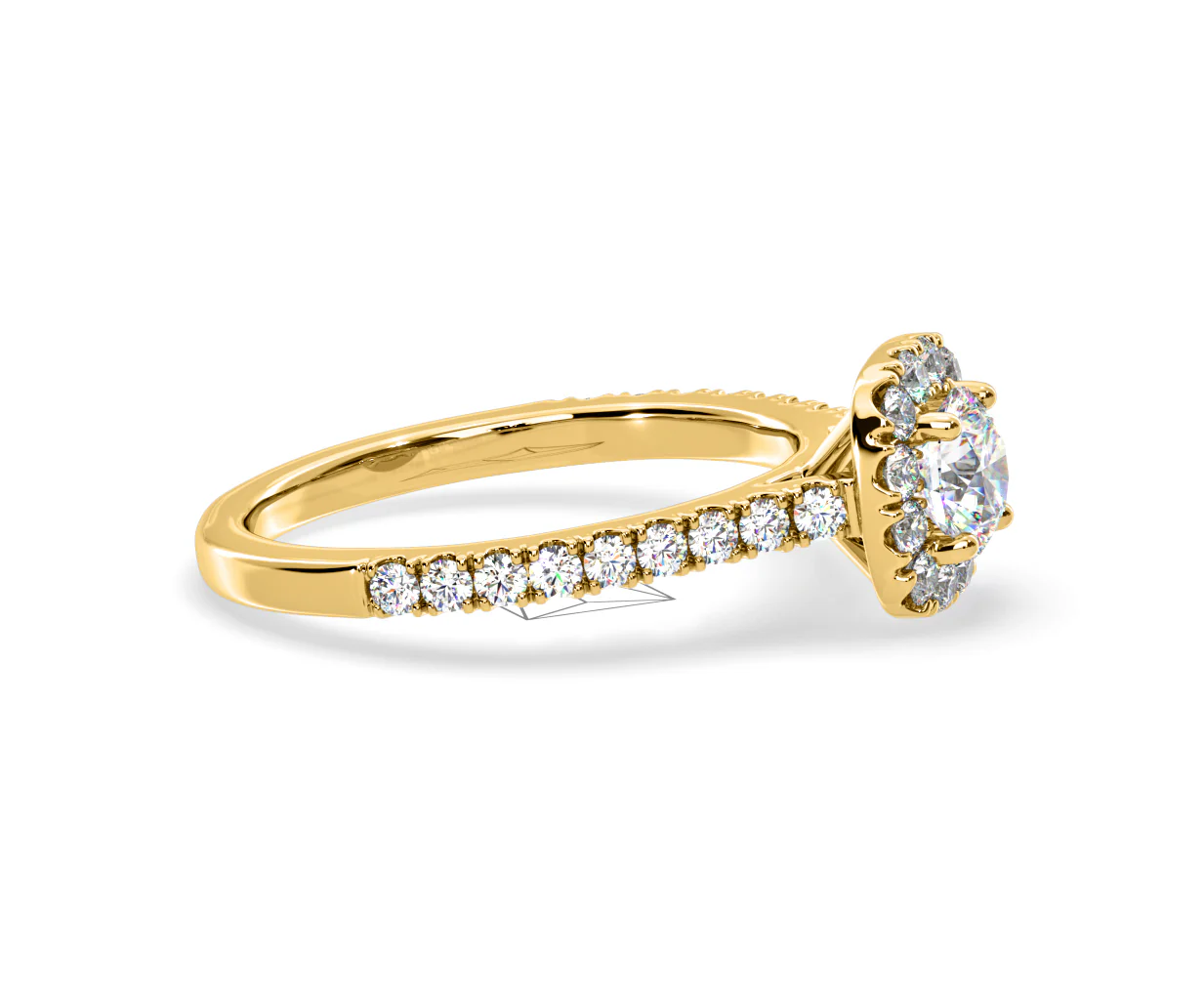 Elizabeth Diamond Halo Engagement Ring in 18K Gold 1.00ct G/SI2 - Image 70