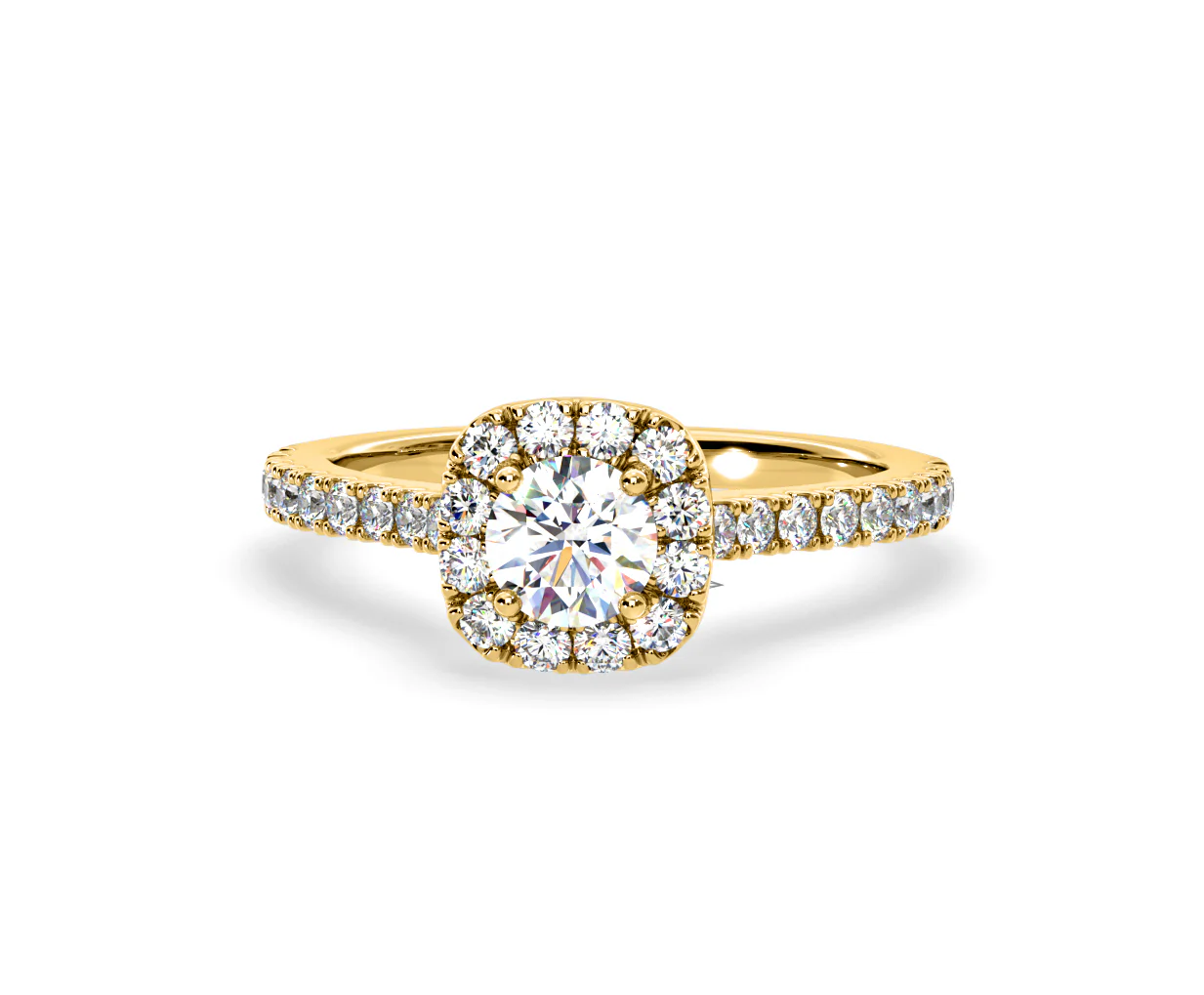 Elizabeth Diamond Halo Engagement Ring in 18K Gold 1.00ct G/SI2 - Image 8