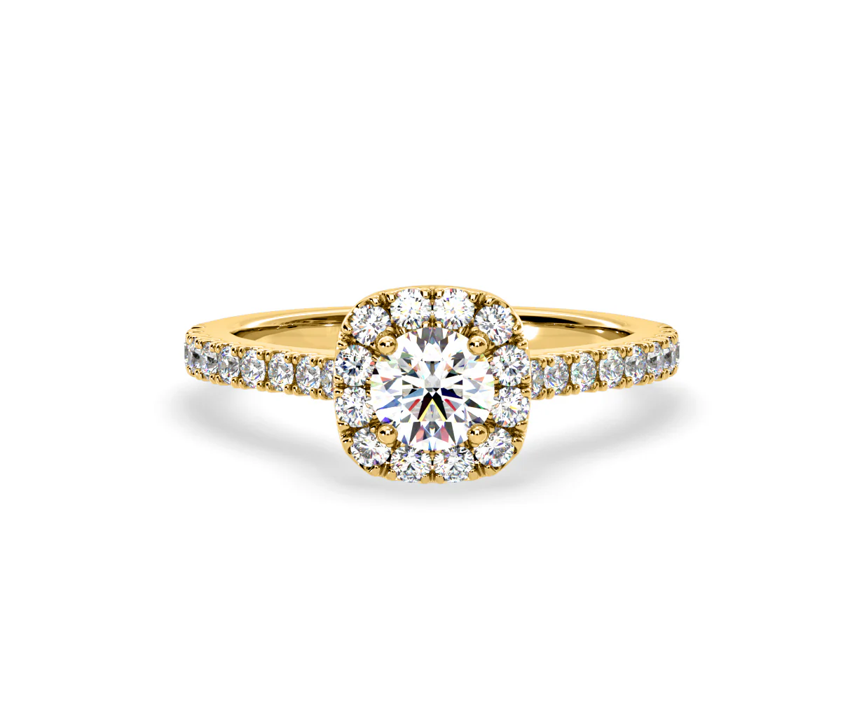 Elizabeth Diamond Halo Engagement Ring in 18K Gold 1.00ct G/SI2 - Image 86