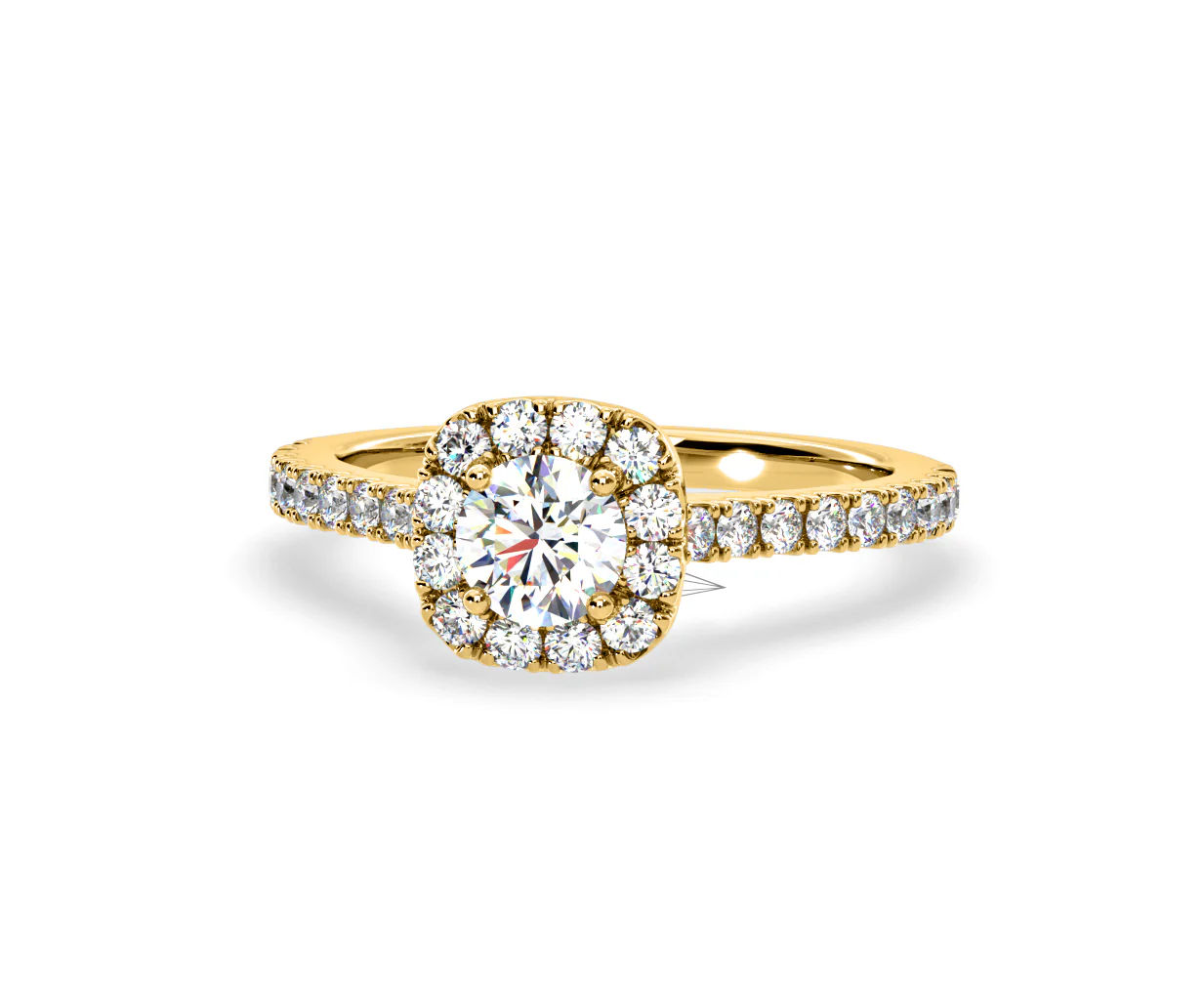 Elizabeth Diamond Halo Engagement Ring in 18K Gold 1.00ct G/SI2 - Image 9