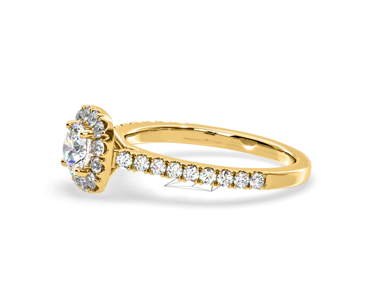 Elizabeth Diamond Halo Engagement Ring in 18K Gold 1.00ct G/VS2 - Image 22