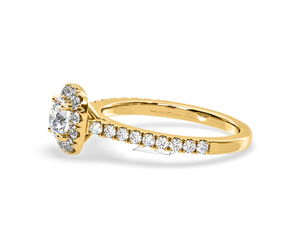 Elizabeth Diamond Halo Engagement Ring in 18K Gold 1.00ct G/VS2 - Image 23