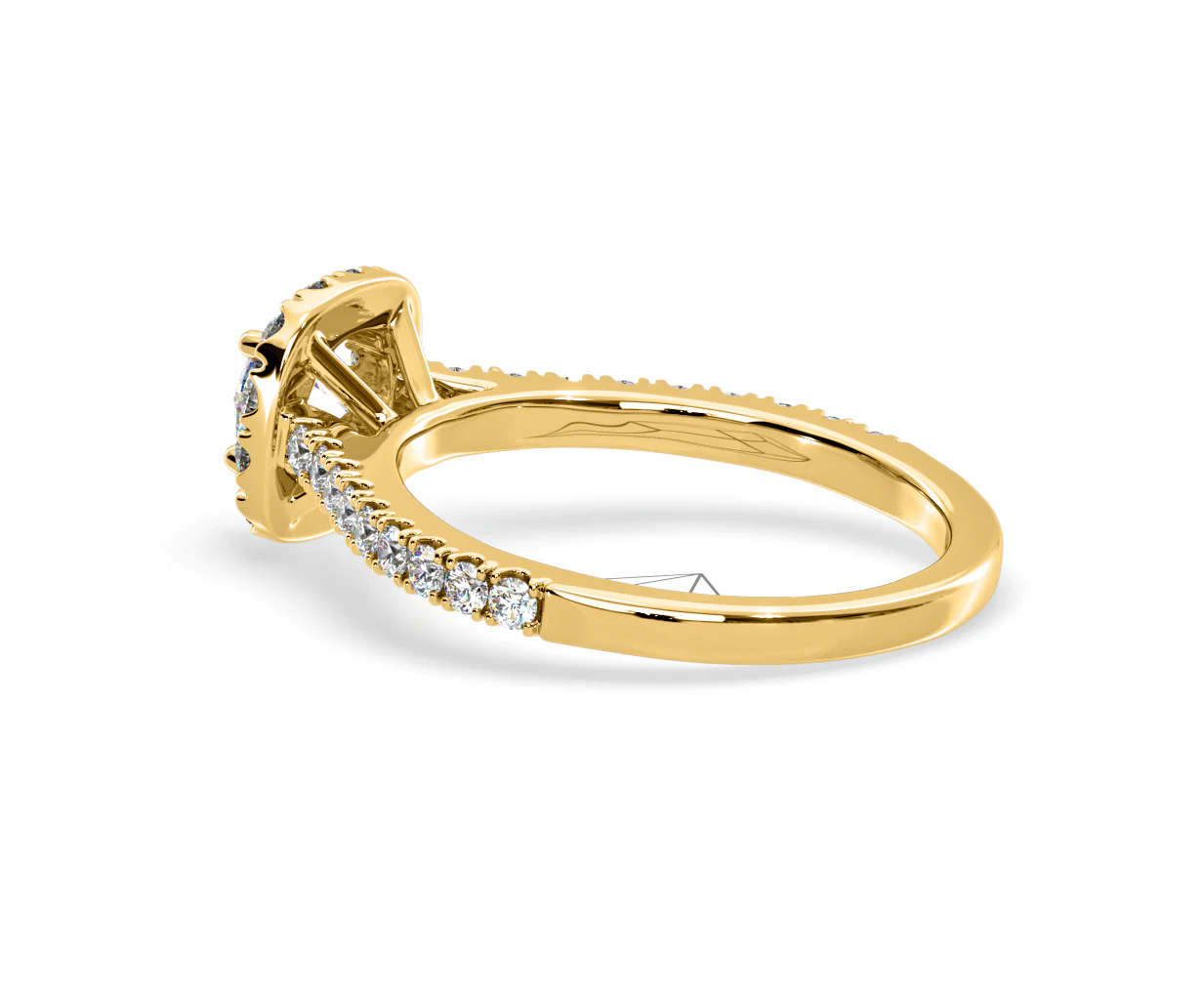 Elizabeth Diamond Halo Engagement Ring in 18K Gold 1.00ct G/VS2 - Image 34
