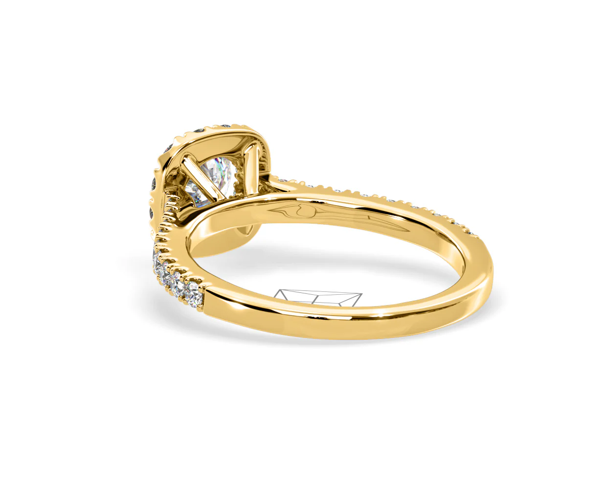 Elizabeth Diamond Halo Engagement Ring in 18K Gold 1.00ct G/VS2 - Image 39