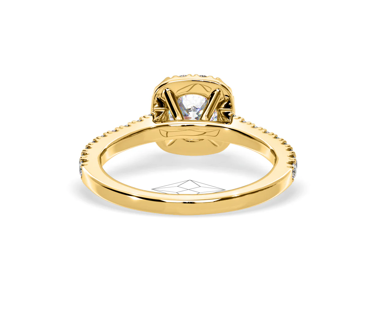 Elizabeth Diamond Halo Engagement Ring in 18K Gold 1.00ct G/VS2 - Image 47
