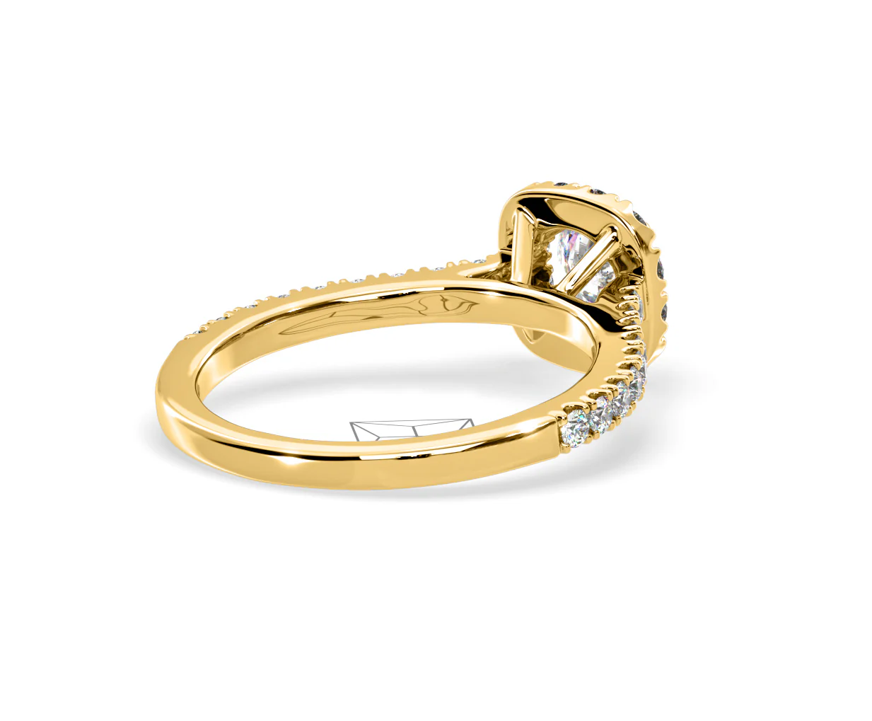 Elizabeth Diamond Halo Engagement Ring in 18K Gold 1.00ct G/VS2 - Image 55