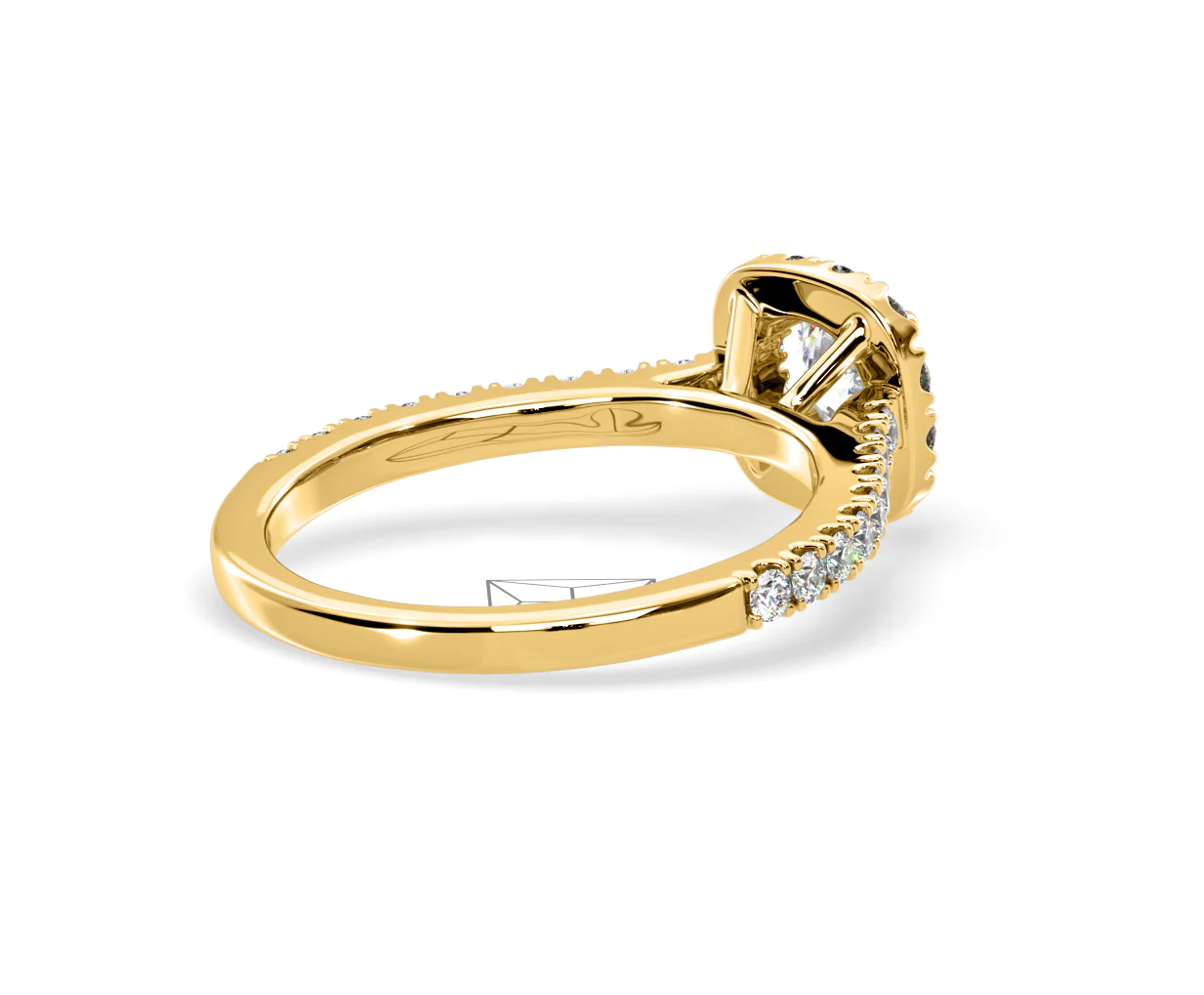Elizabeth Diamond Halo Engagement Ring in 18K Gold 1.00ct G/VS2 - Image 56
