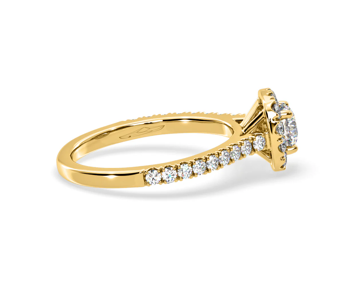 Elizabeth Diamond Halo Engagement Ring in 18K Gold 1.00ct G/VS2 - Image 65