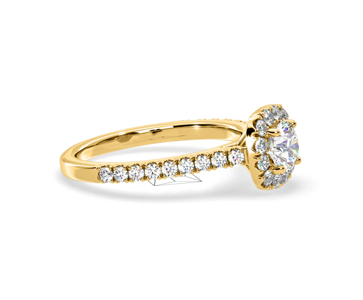 Elizabeth Diamond Halo Engagement Ring in 18K Gold 1.00ct G/VS2 - Image 72