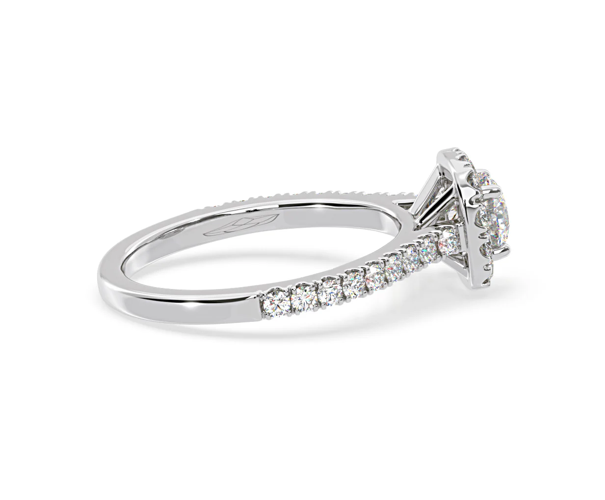 Elizabeth Diamond Halo Engagement Ring in Platinum 1.00ct G/SI1 - Image 65