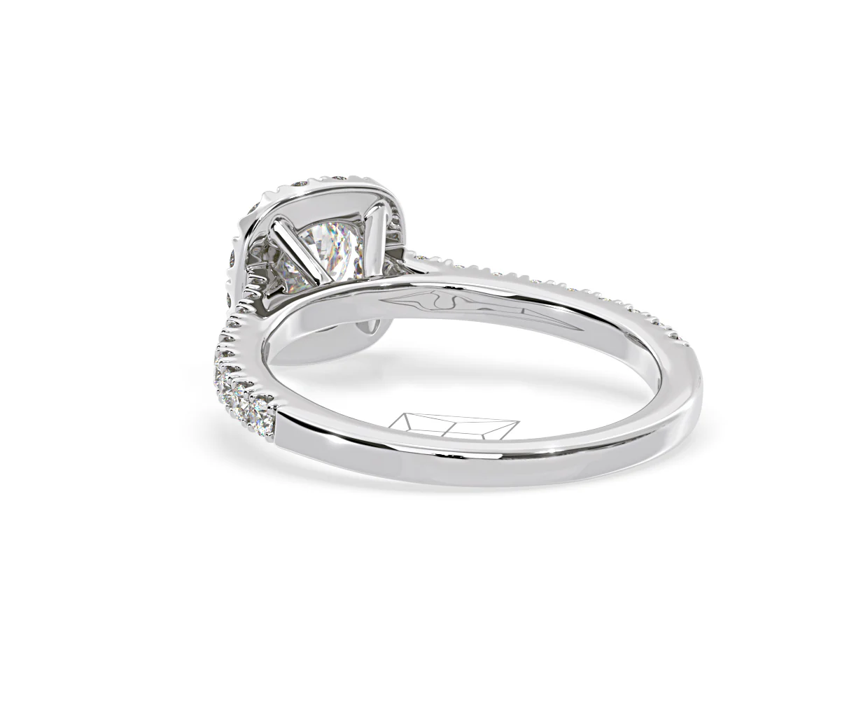 Elizabeth Diamond Halo Engagement Ring in Platinum 1.00ct G/SI2 - Image 41