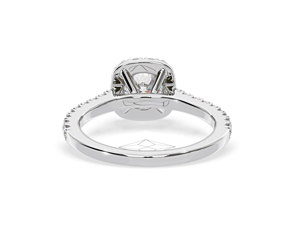 Elizabeth Diamond Halo Engagement Ring in Platinum 1.00ct G/SI2 - Image 47