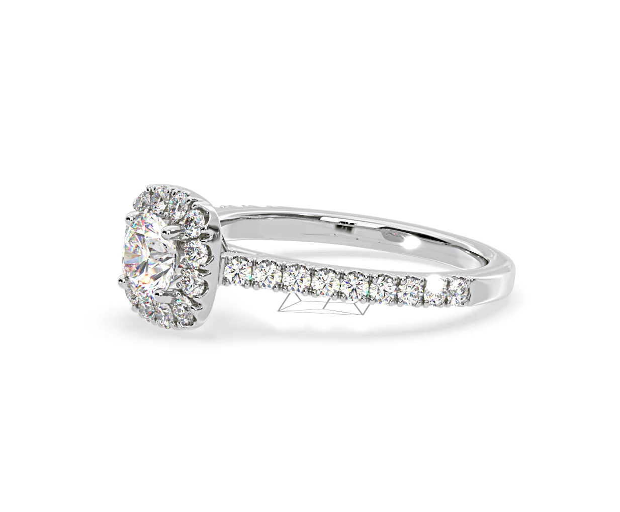 Elizabeth Diamond Halo Engagement Ring in Platinum 1.00ct G/VS2 - Image 20