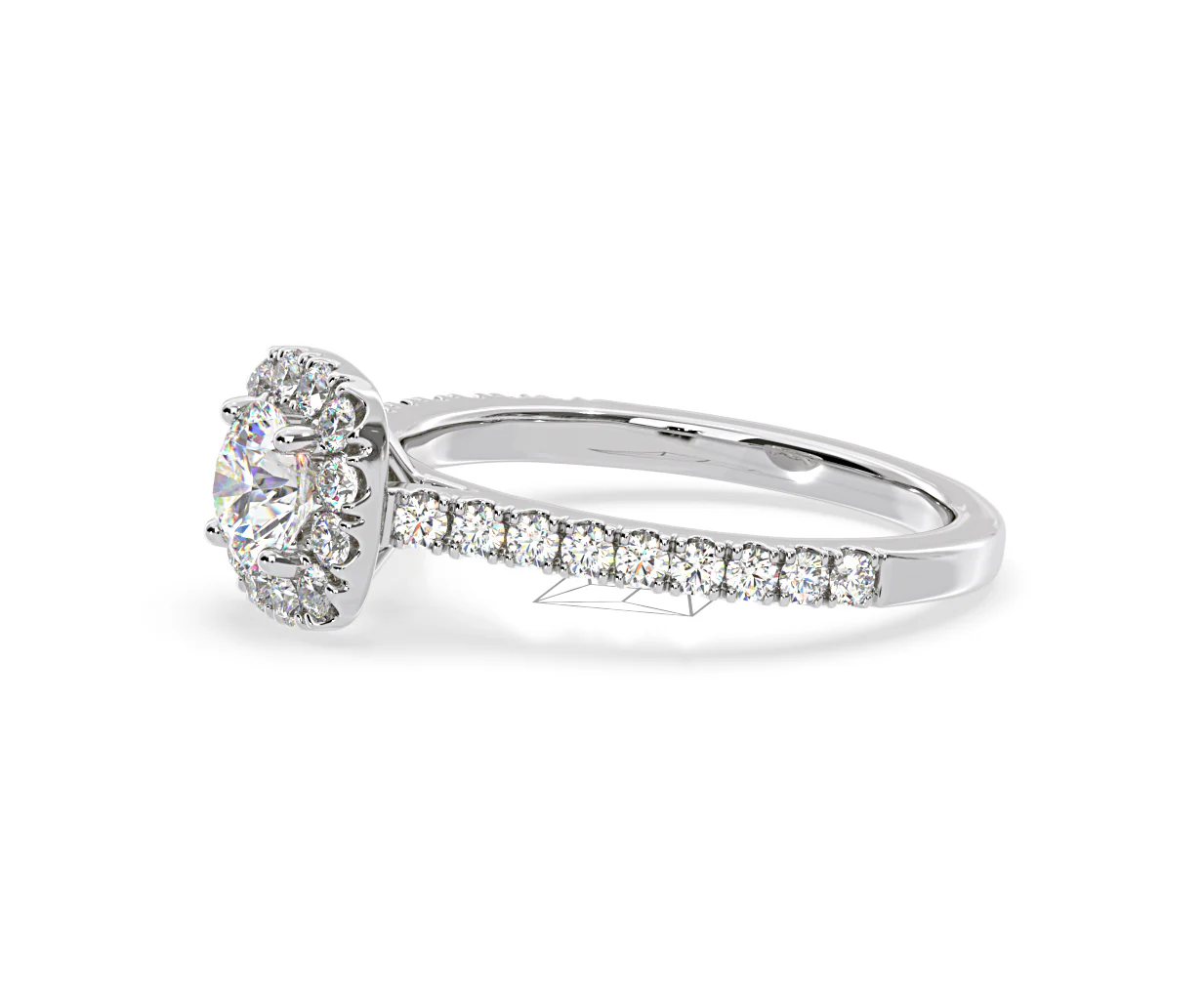 Elizabeth Diamond Halo Engagement Ring in Platinum 1.00ct G/VS2 - Image 22