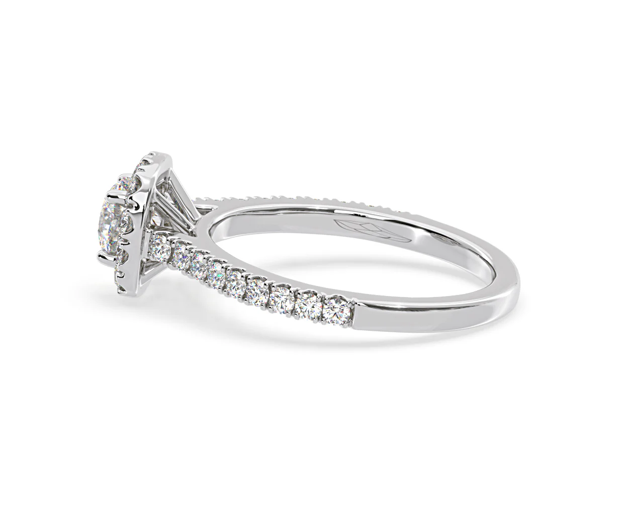 Elizabeth Diamond Halo Engagement Ring in Platinum 1.00ct G/VS2 - Image 30