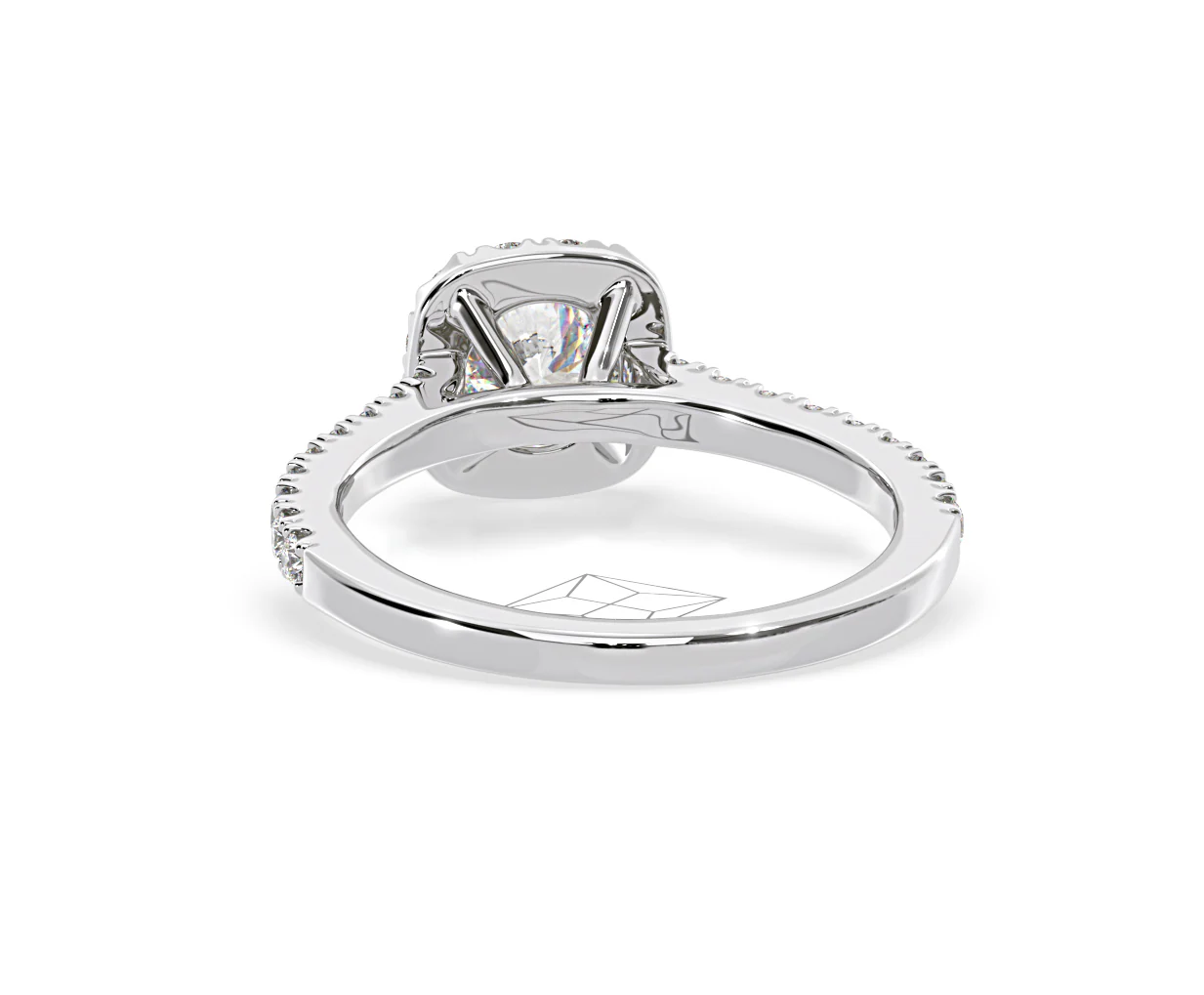 Elizabeth Diamond Halo Engagement Ring in Platinum 1.00ct G/VS2 - Image 45