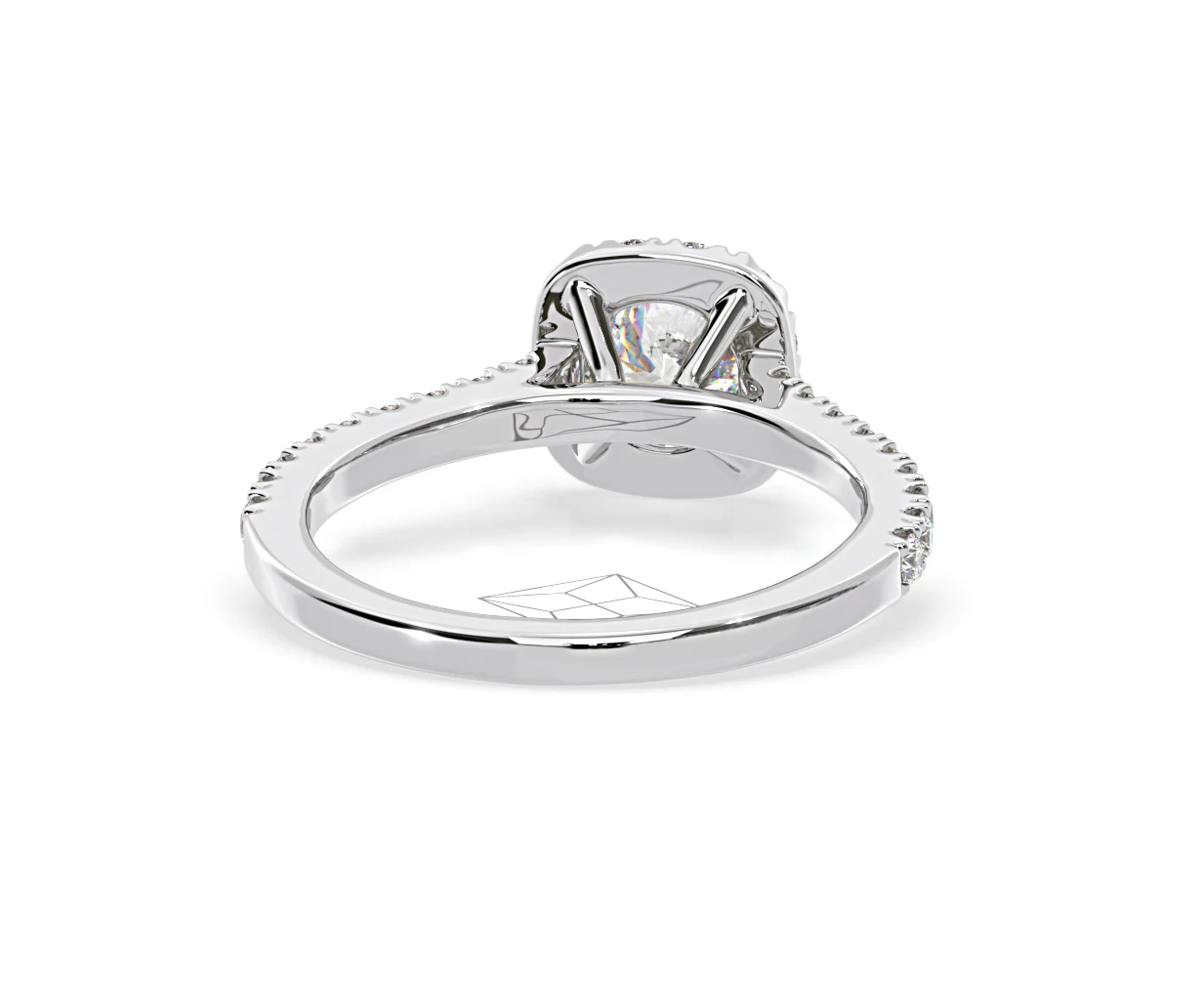 Elizabeth Diamond Halo Engagement Ring in Platinum 1.00ct G/VS2 - Image 50