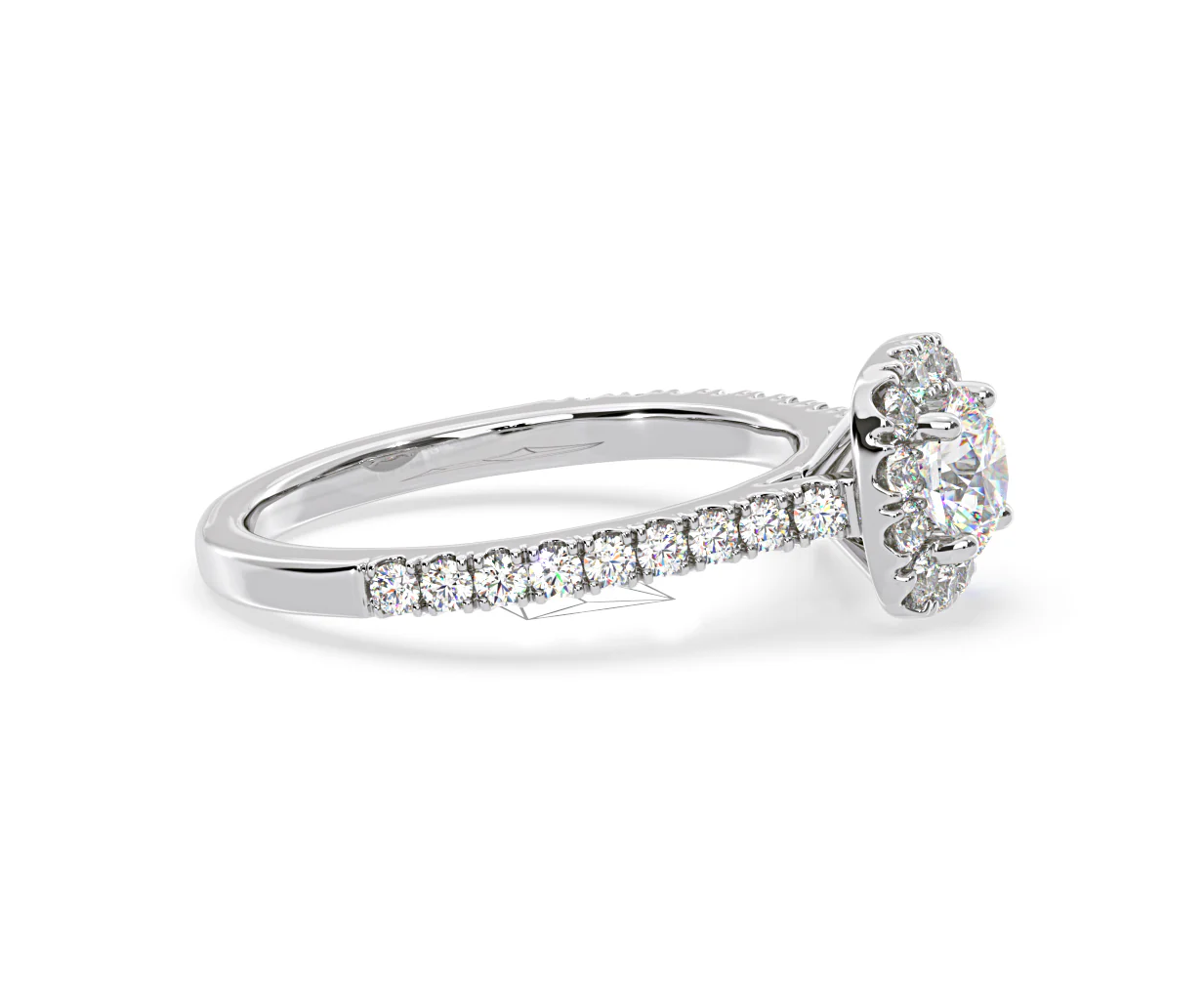 Elizabeth Diamond Halo Engagement Ring in Platinum 1.00ct G/VS2 - Image 71