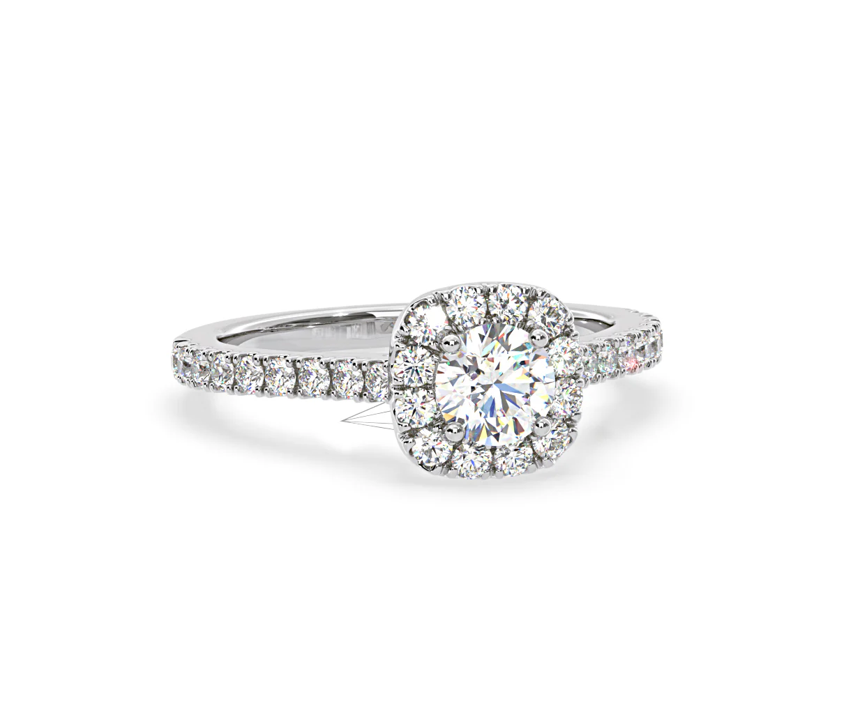 Elizabeth Diamond Halo Engagement Ring in Platinum 1.00ct G/VS2 - Image 84