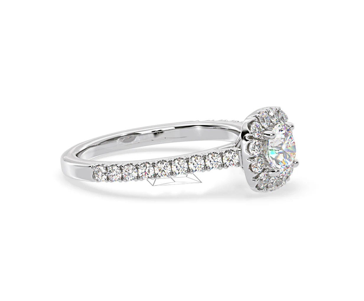 Elizabeth GIA Diamond Halo Engagement Ring in Platinum 1.30ct G/SI1 - Image 74