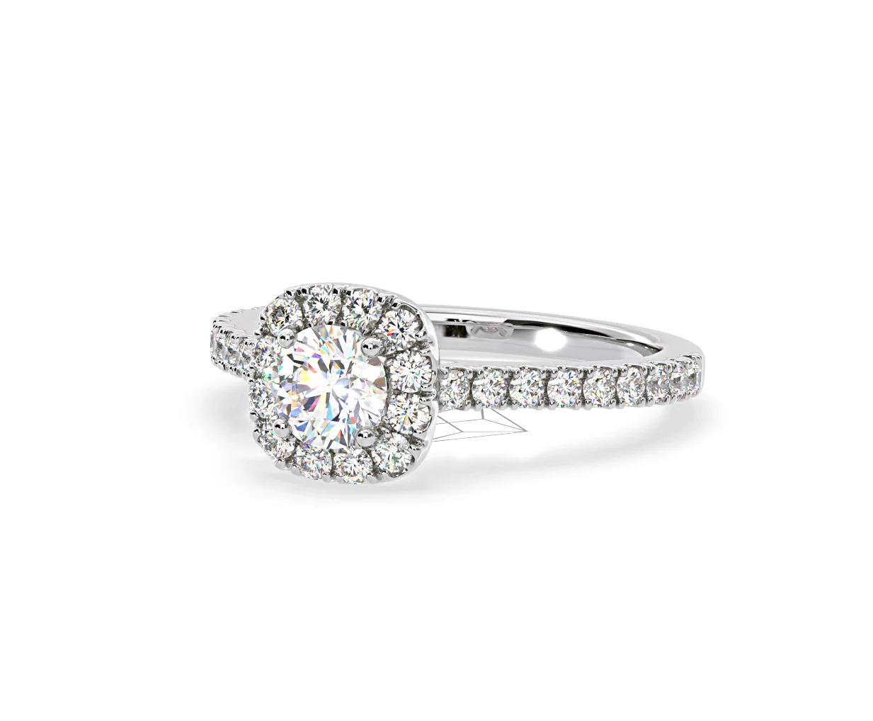 Elizabeth GIA Diamond Halo Engagement Ring in Platinum 1.30ct G/VS2 - Image 13